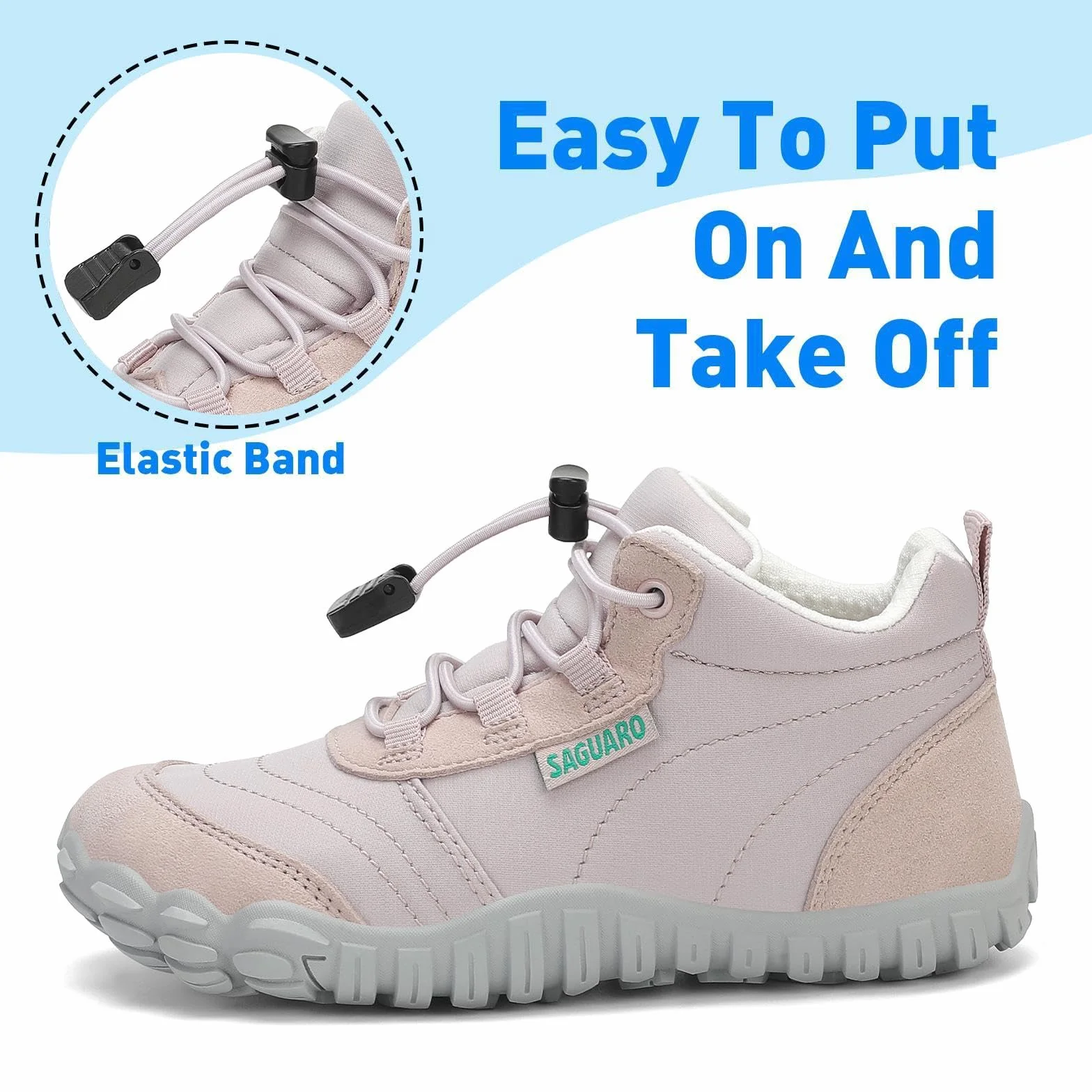 SAGUARO Dziecięce buty boso buty do biegania na szlaku barefoot minimalistyczne, lekkie, oddychające, rozmiar 26-36