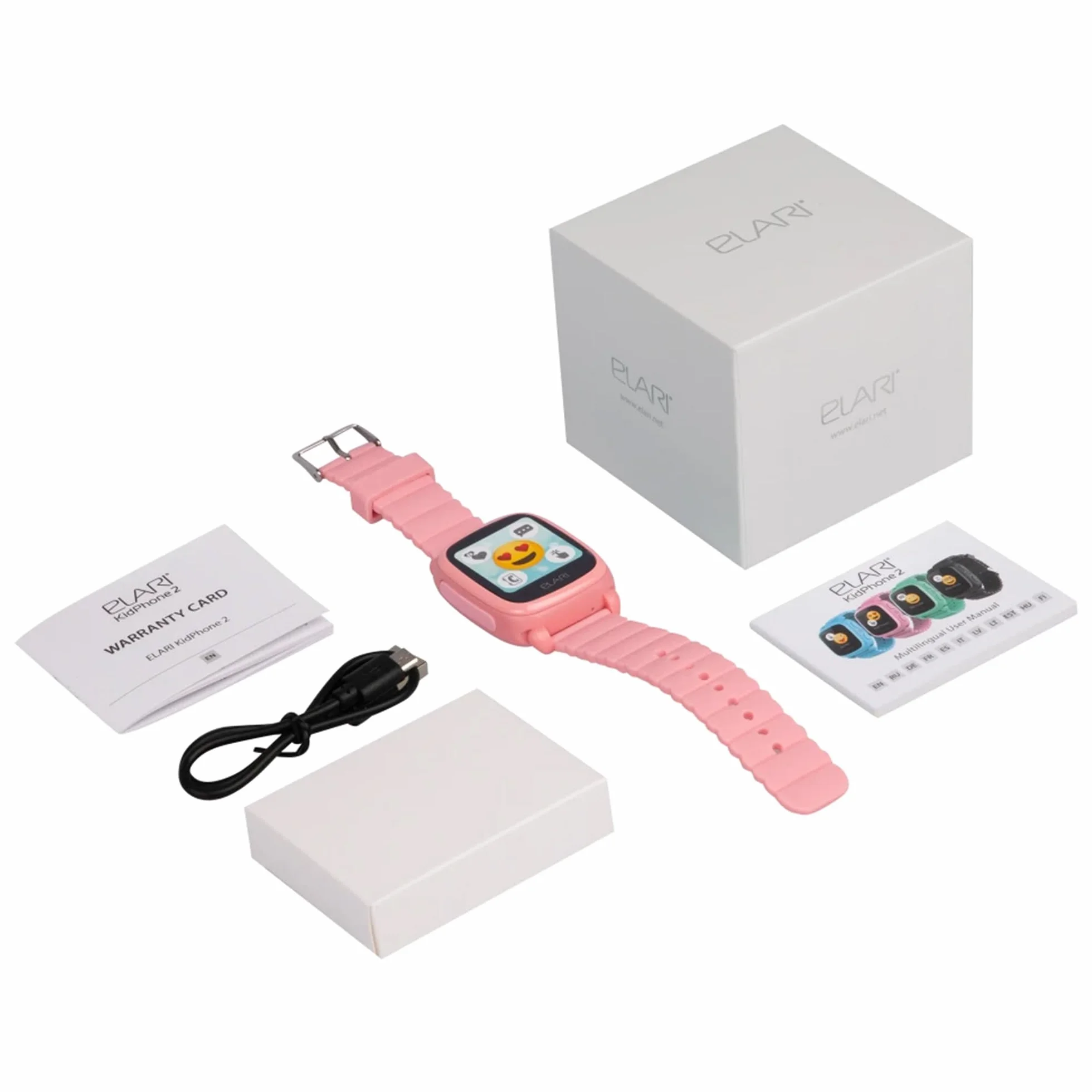 ELARI KidPhone 2 zegarek dziecięcy z GPS i funkcją rozpoznawania połączeń, GPS dla dzieci, chłopców i dziewczynek, dwukierunkowe rozmowy, czat głosowy, szybkie wybieranie SOS, budzik, tryb szkolny,