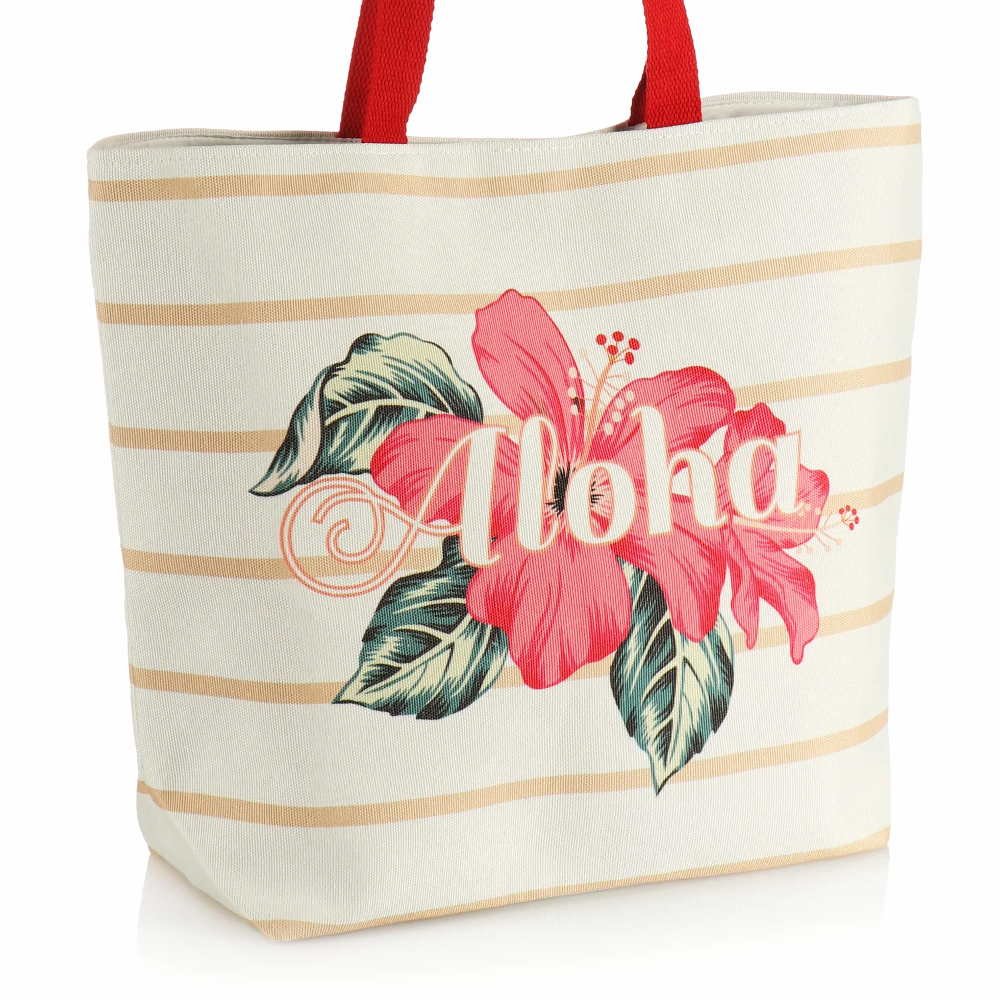 com-four® Duza torba plazowa - torba na akcesoria kapielowe - damski shopper - model na ramie do basenu i wakacyjnych wyjazdów