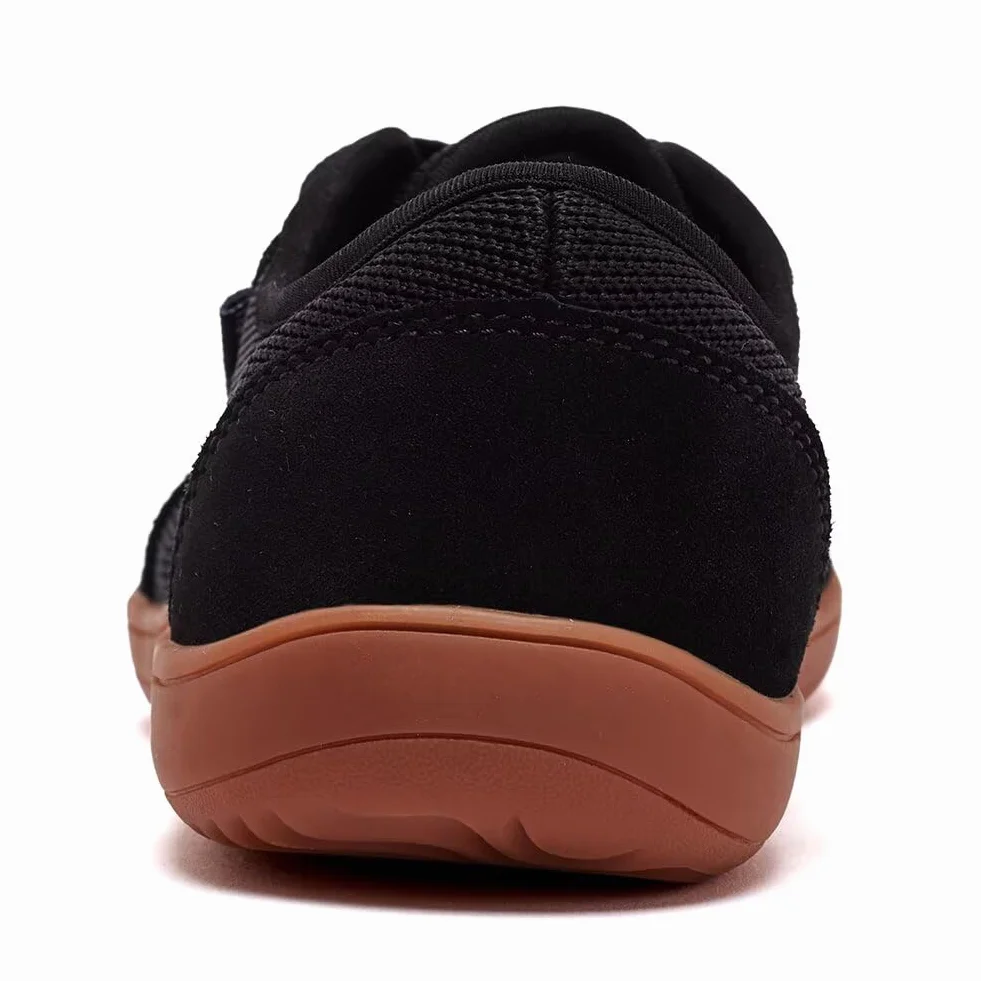 HOBIBEAR Unisex szerokie buty do chodzenia boso dla mężczyzn i kobiet, do biegania w terenie, minimalistyczne, lekkie i oddychające, czarny, brązowy, 43 EU