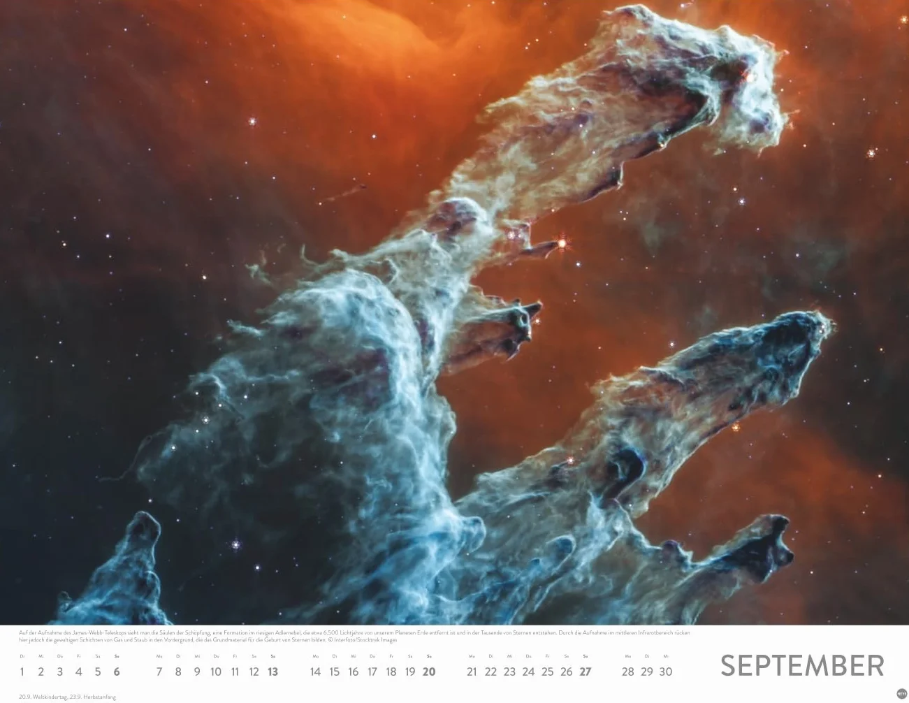 Das Universum Posterkalender 2026: Fotokalender mit Spiralgalaxien und Nachbarplaneten. Wand-Kalender 2026 Posterformat mit Fotos unter anderem vom Hubble-Weltraumteleskop.