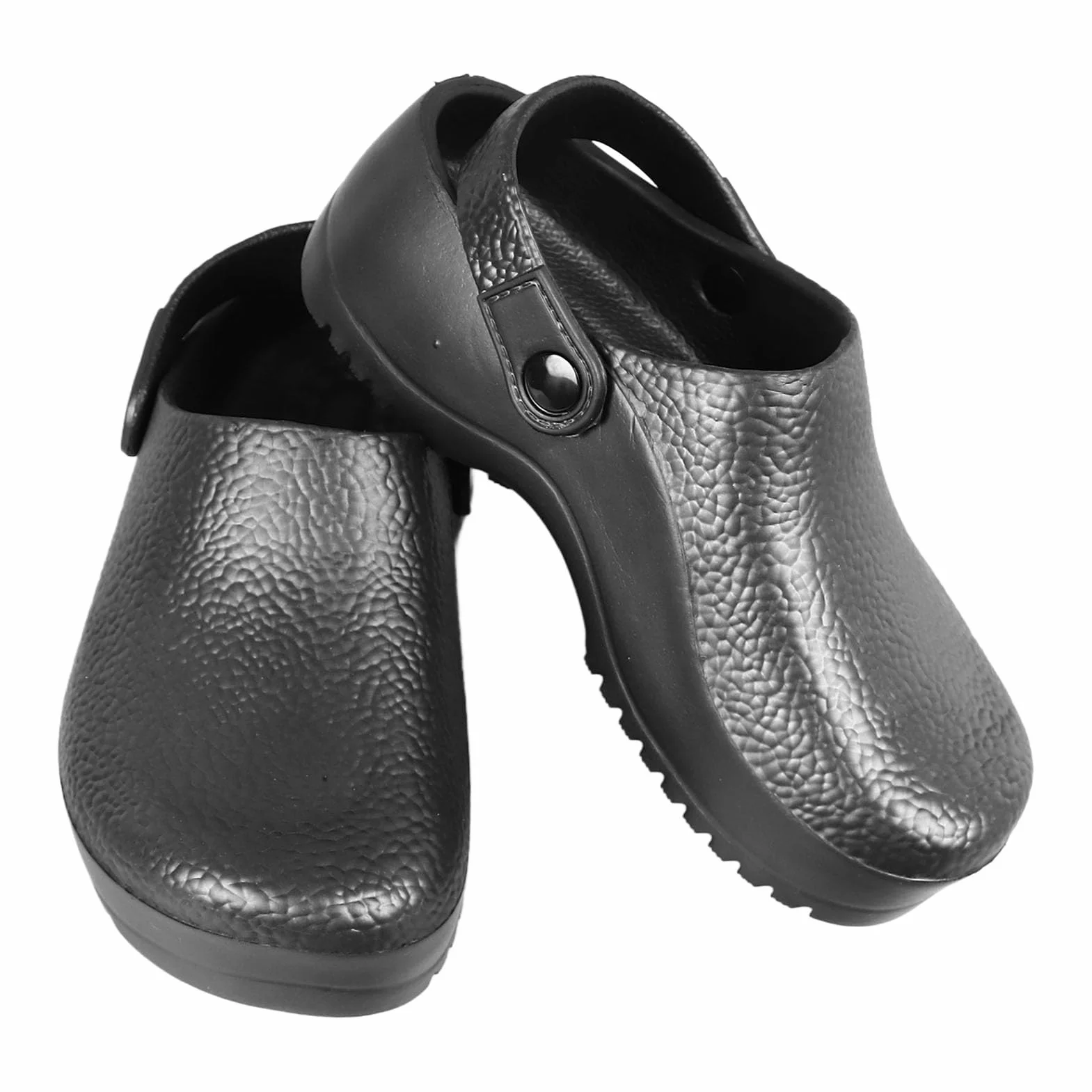 Qcwwy Letnie buty kuchenne, antypoślizgowe, bez pleców, guma EVA, czarne buty robocze dla mężczyzn, oddychające, do kuchni, dla pielęgniarek