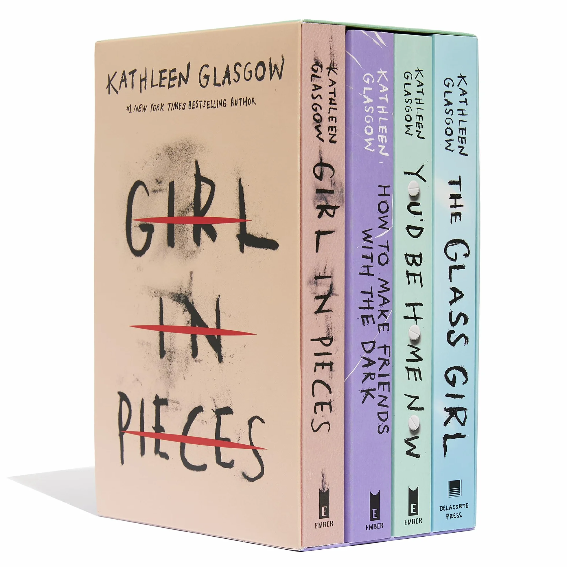Kathleen Glasgow 4-Book Boxed Set: Girl in Pieces; How to Make Friends with the Dark; You'd Be Home Now; The Glass Girl