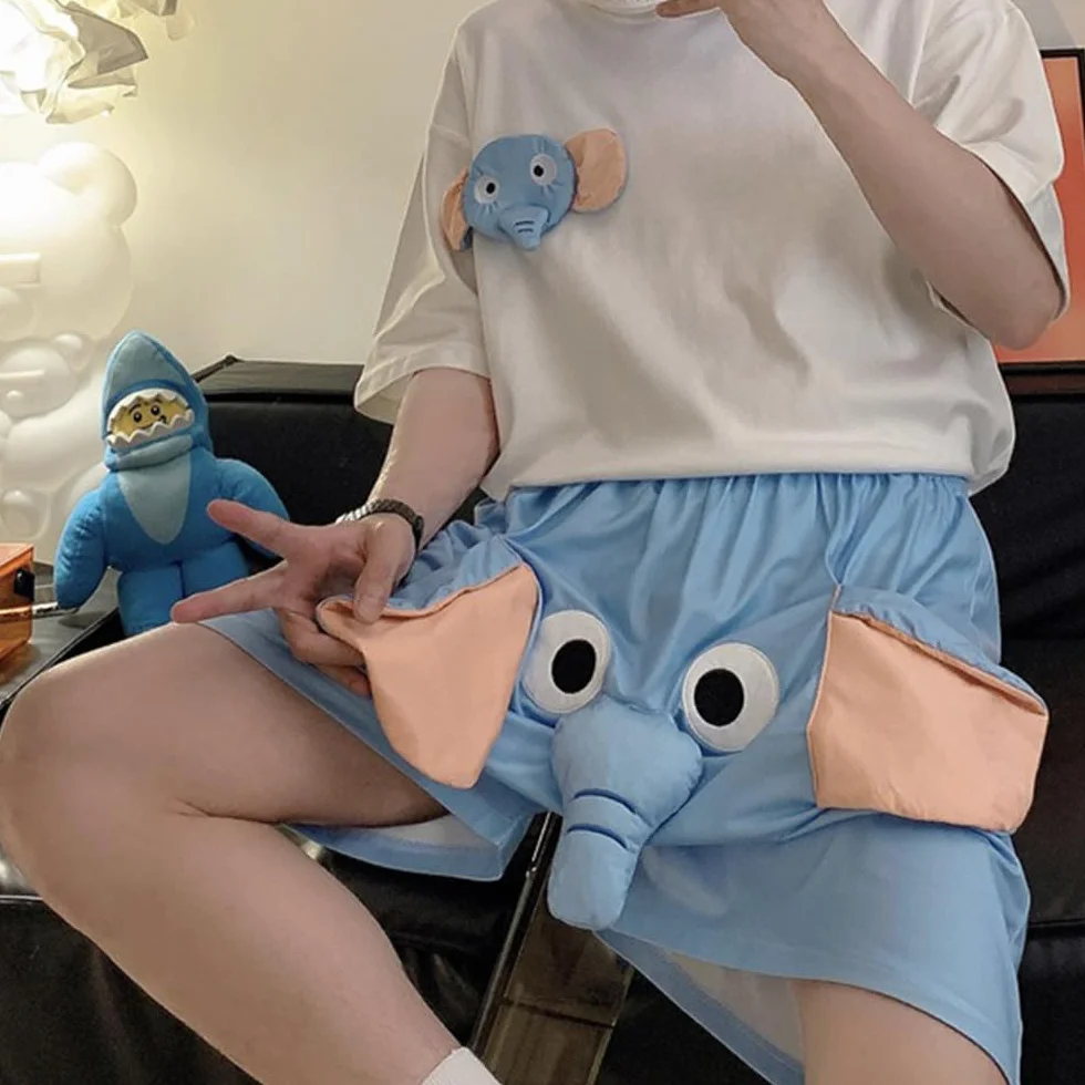 FGFD&OU Męskie i damskie spodenki od piżamy unisex śmieszne szorty oversize miękkie krótkie spodnie piżama krótkie spodnie letnie bermudy na co dzień zabawne prezenty