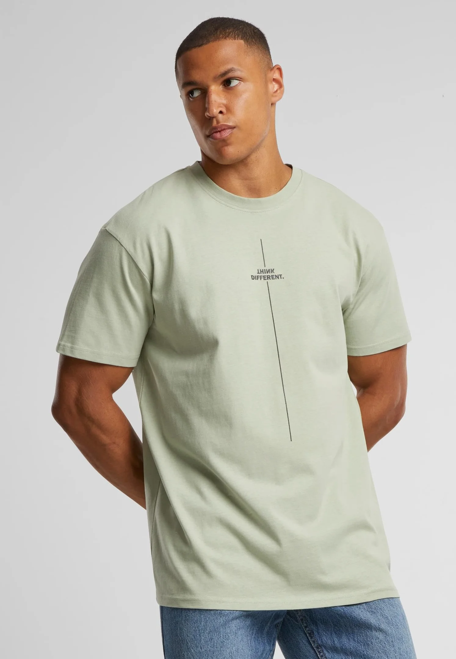 MERCHCODE T-shirt męski, Soft Sage, L