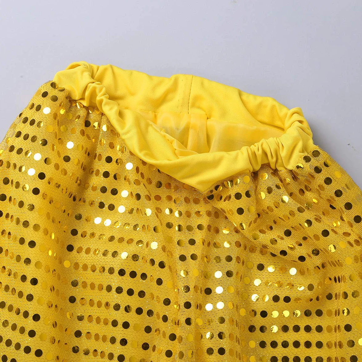 TiaoBug Dziecięca bluza z kapturem, kurtka i spodnie, błyszczące cekiny, dres sportowy, dres treningowy z podszewką, hip hop, jazz, do tańca, zestaw odzieży, kostium karnawałowy