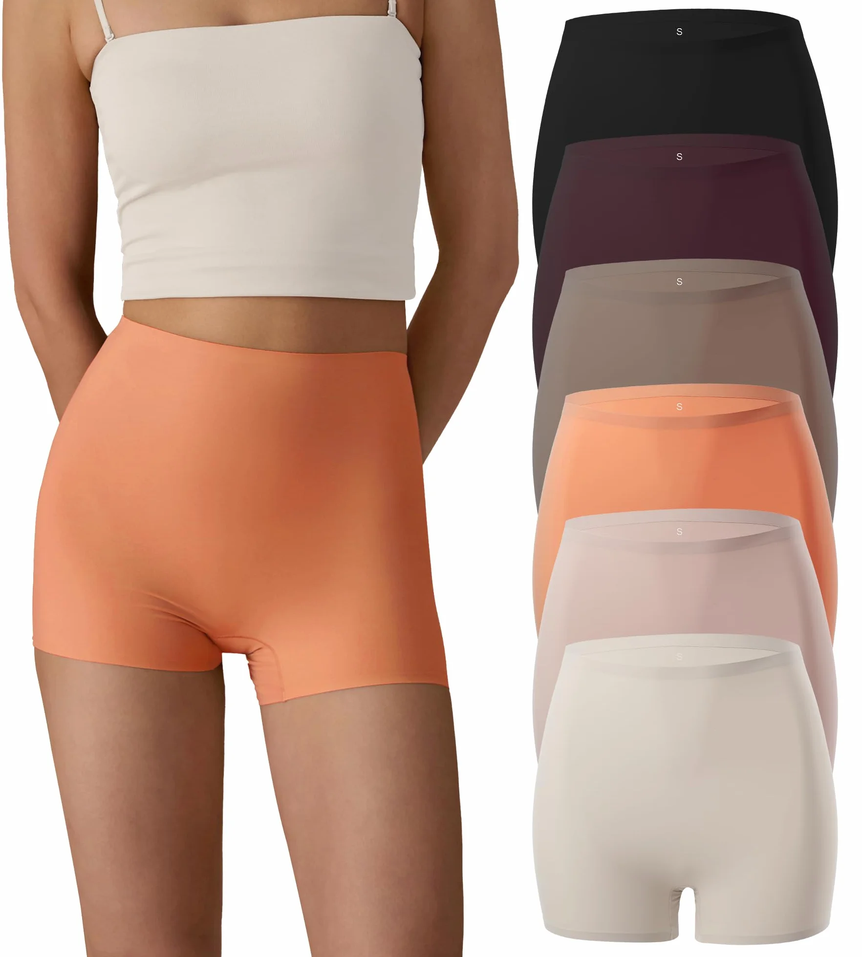 SHARICCA Damskie szorty rowerowe majtki hotpants krótkie spodnie wysoka talia, bokserki z wiskozy