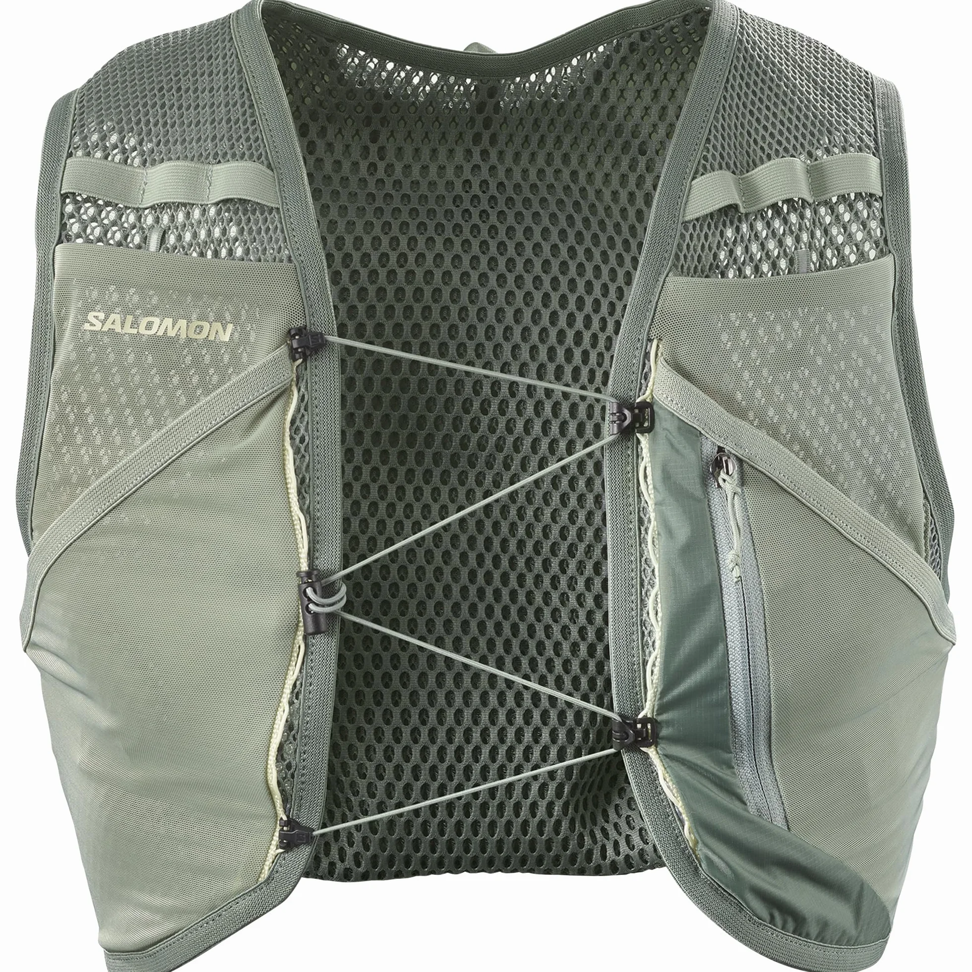 Salomon Active Skin 4 kompatybilna z piersiami unisex kamizelka do biegania szlak turystyczny, 4 l, precyzyjne dopasowanie, łatwy dostęp i zoptymalizowane przechowywanie, czarna, XS