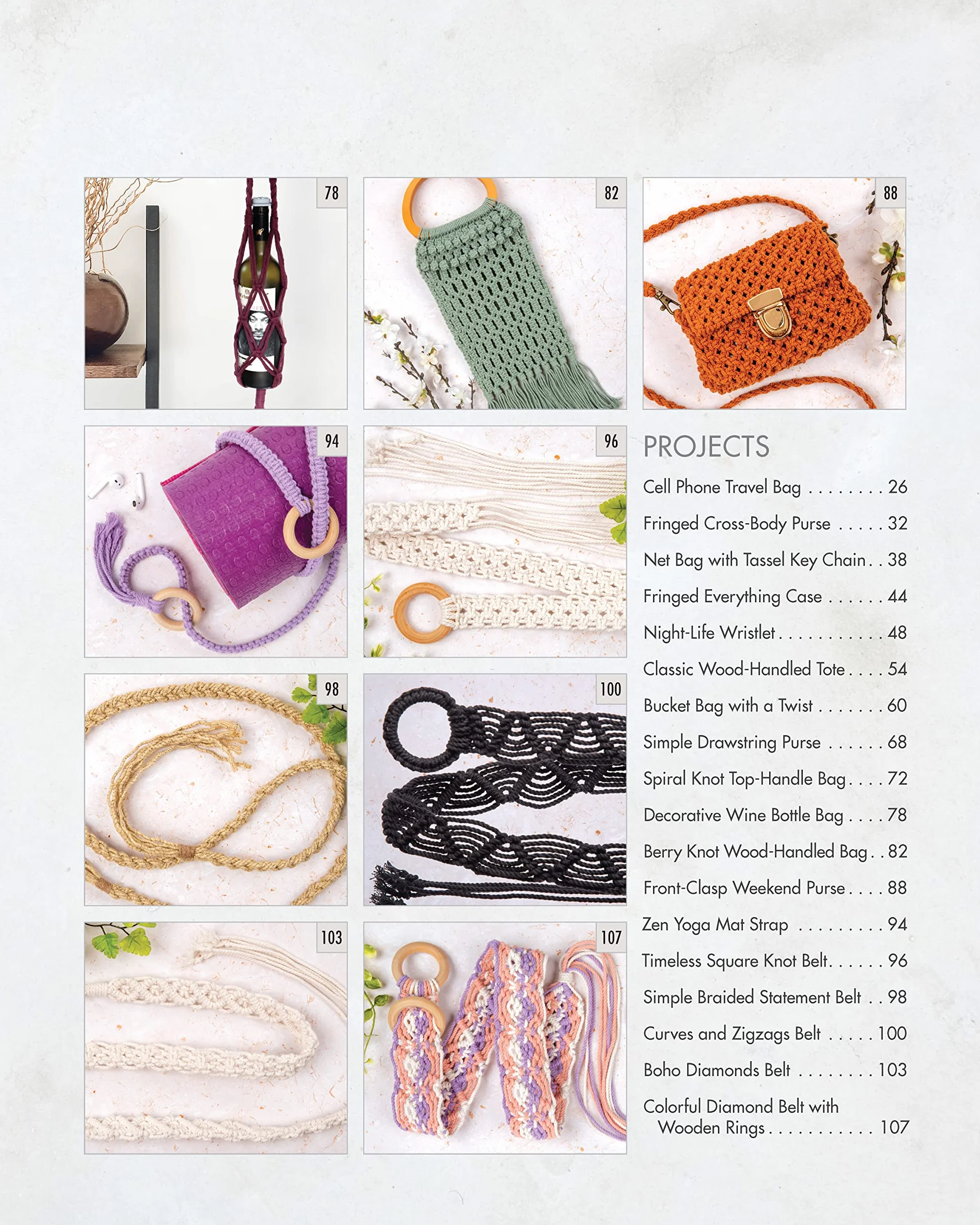 Knotting Natural Bags & Belts: 18 Beautiful, Easy-To-Make Macramé Projects