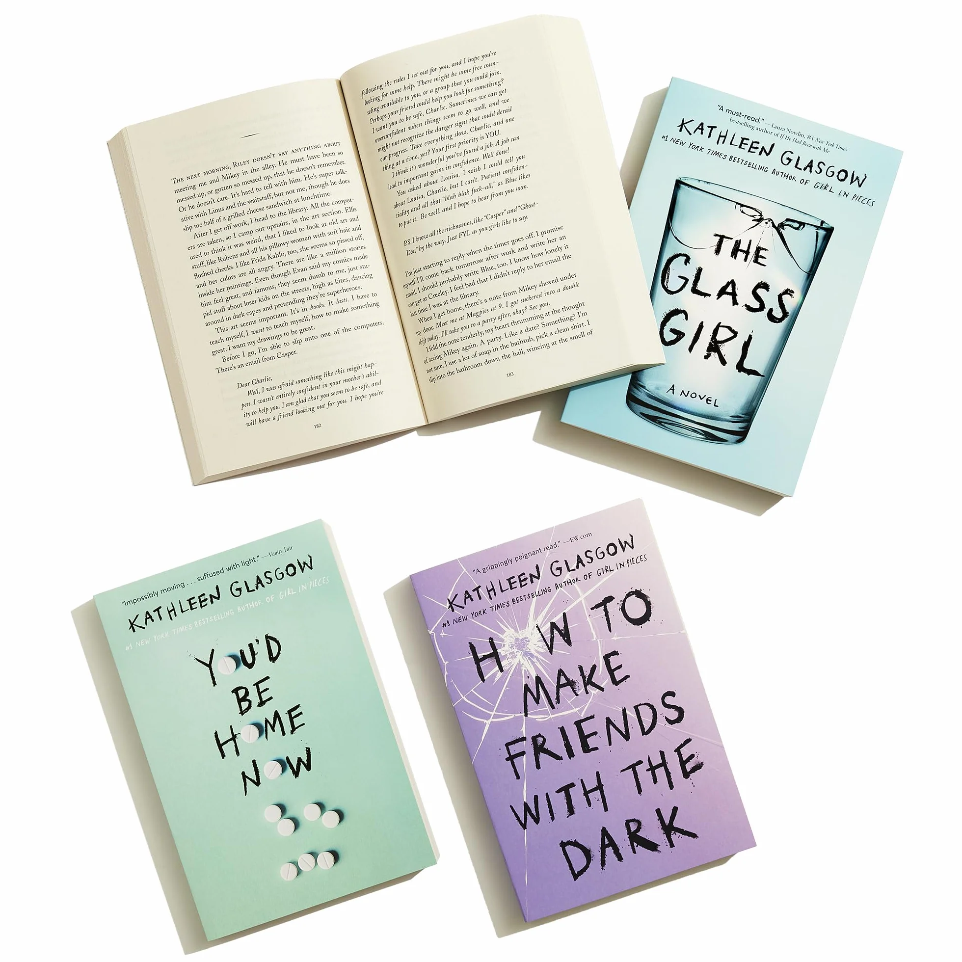 Kathleen Glasgow 4-Book Boxed Set: Girl in Pieces; How to Make Friends with the Dark; You'd Be Home Now; The Glass Girl