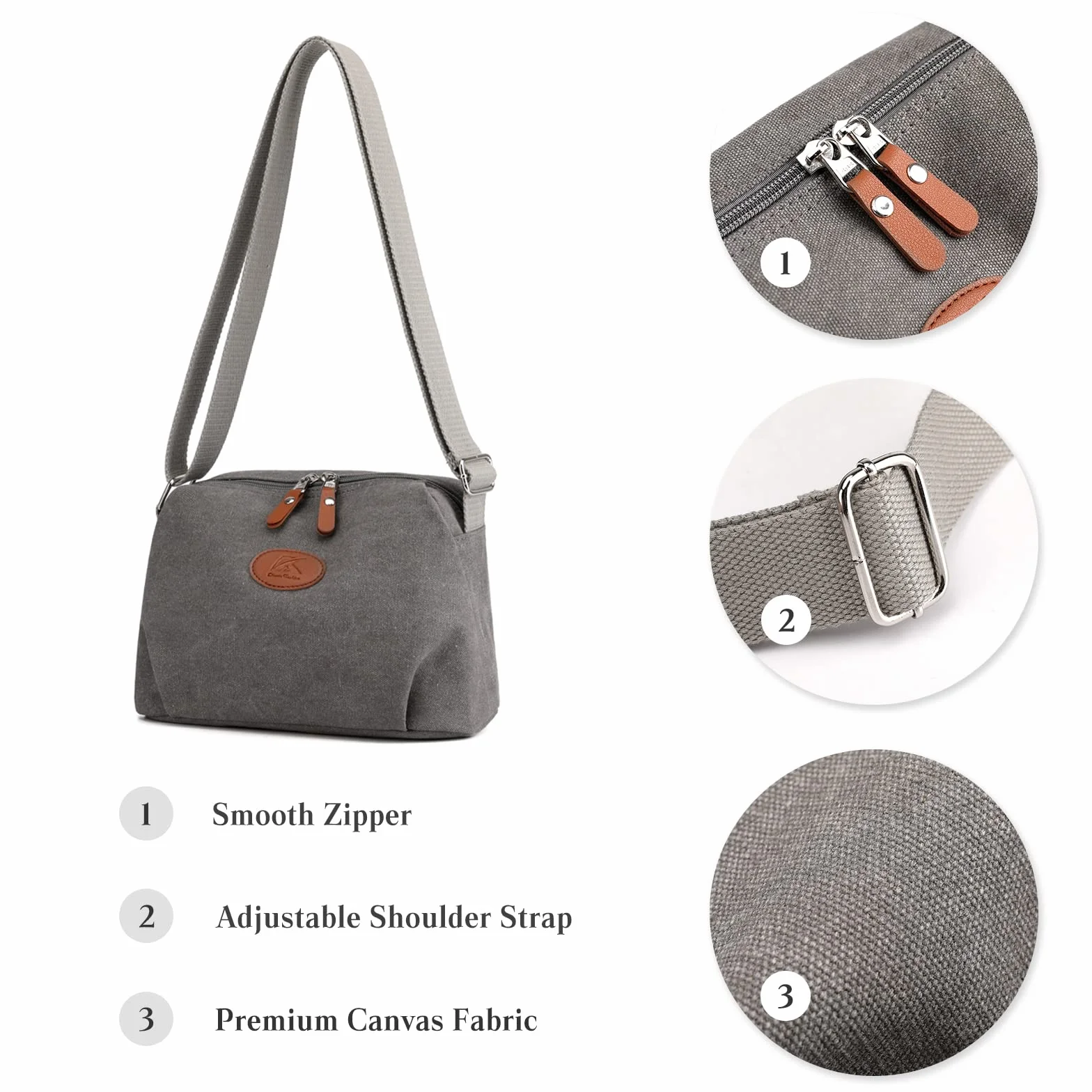 Damska torba crossbody na co dzień torba na ramię płócienna torba listonoszka tornister