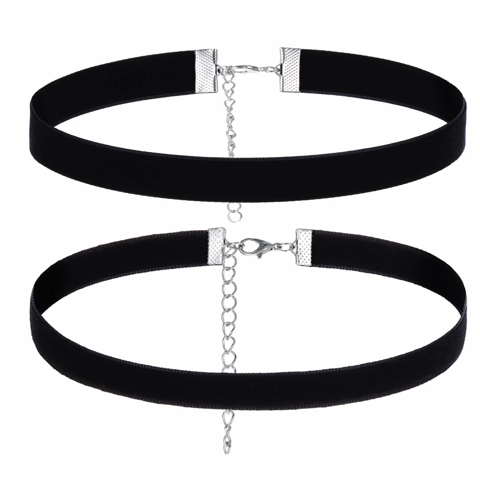 Cobee 5 sztuk czarnych naszyjników typu choker, czarny pasek, naszyjnik dla kobiet i dziewcząt, do tańca, na Halloween, urodziny, imprezę, cosplay