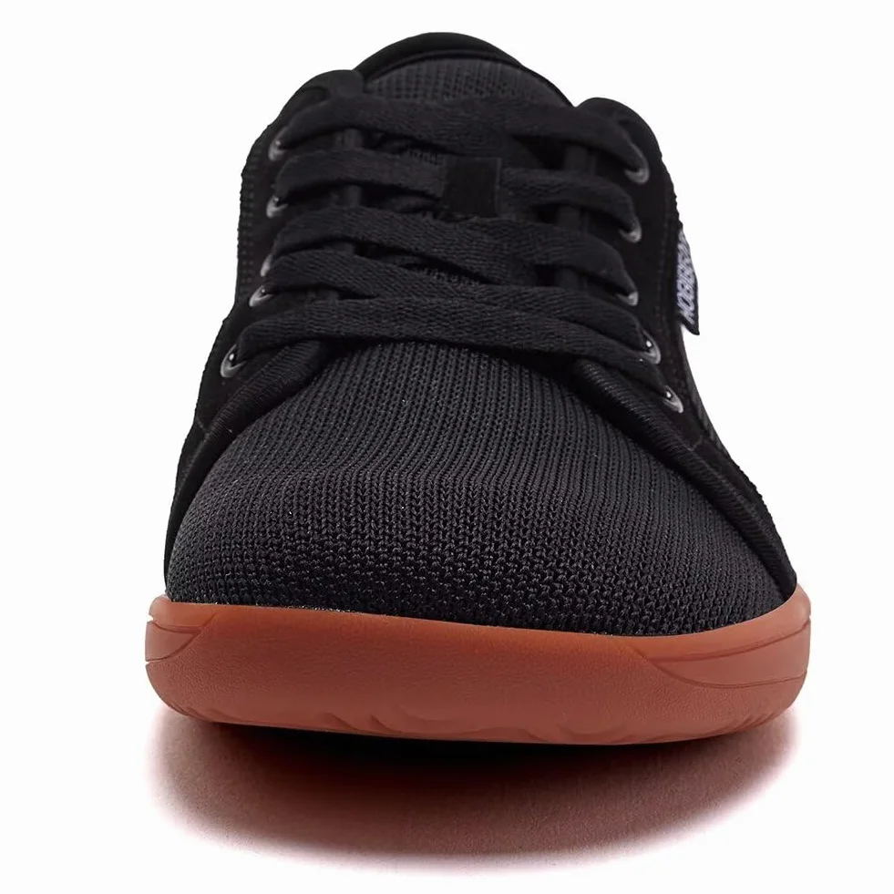 HOBIBEAR Unisex szerokie buty do chodzenia boso dla mężczyzn i kobiet, do biegania w terenie, minimalistyczne, lekkie i oddychające, czarny, brązowy, 43 EU