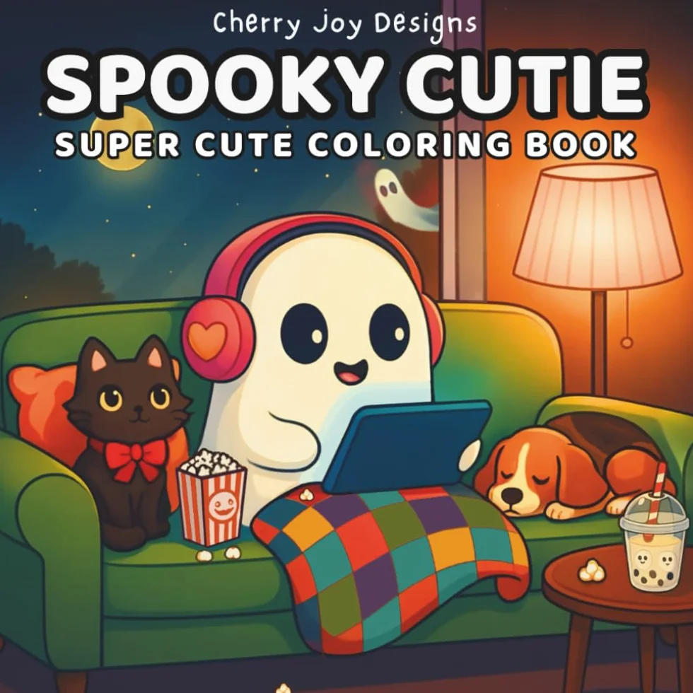 Spooky Cutie: Super Cute Coloring Book for Adults and Teens: Whimsical Designs of Adorable Creatures for Relaxation and Fun
