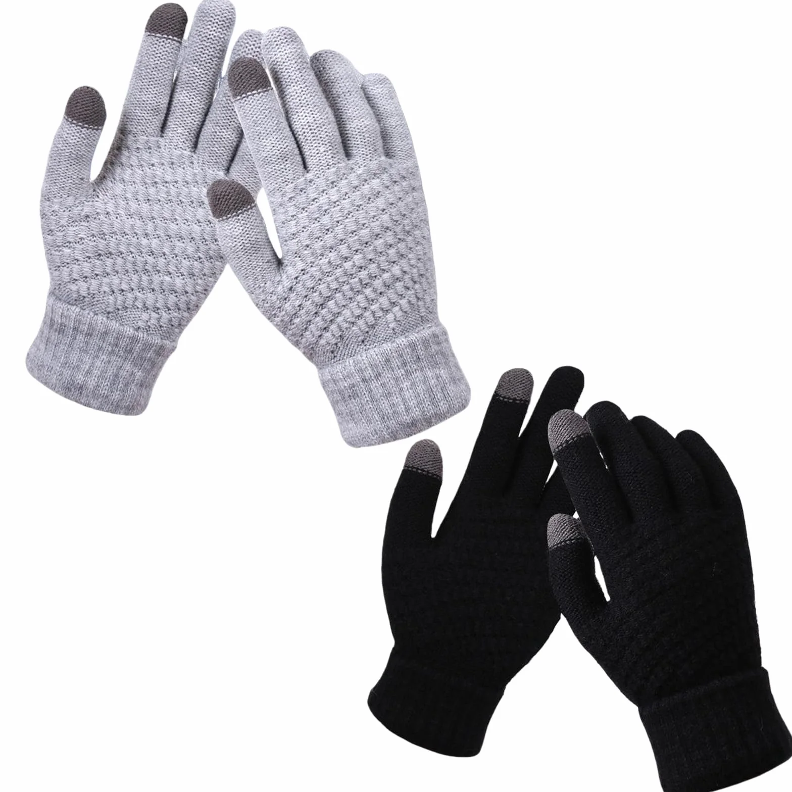GWAWG 2 szt. damskie rękawiczki termiczne do ekranów dotykowych – damskie ciepłe rękawiczki zimowe dla kobiet, polar lined outdoor running cycling cold weather accessories