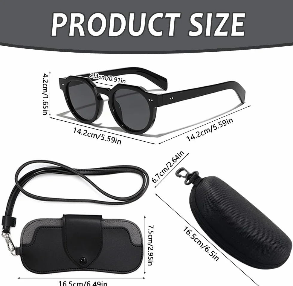 Okulary przeciwsłoneczne damskie okulary przeciwsłoneczne okrągłe okulary męskie luksusowe UV400 okulary przeciwsłoneczne w stylu vintage z etui na okulary mogą być używane przez mężczyzn i