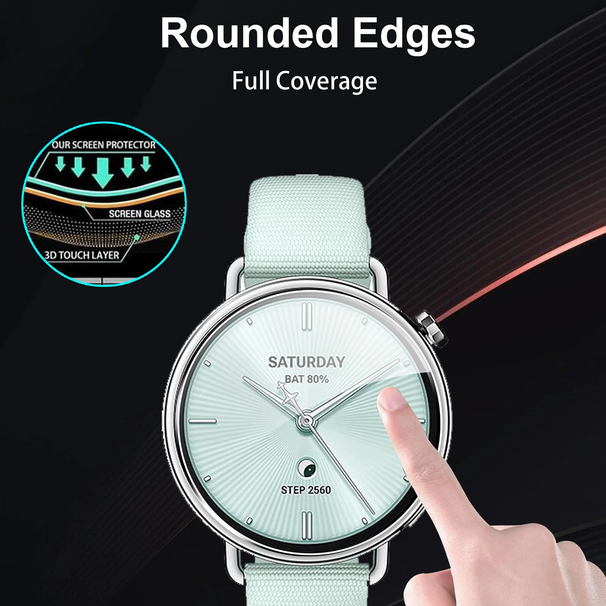 4 sztuki folii ochronnej do zegarka Xiaomi Watch S4 41 mm szkło pancerne, odporne na zarysowania, bardzo trwałe, folia ochronna na wyświetlacz HD