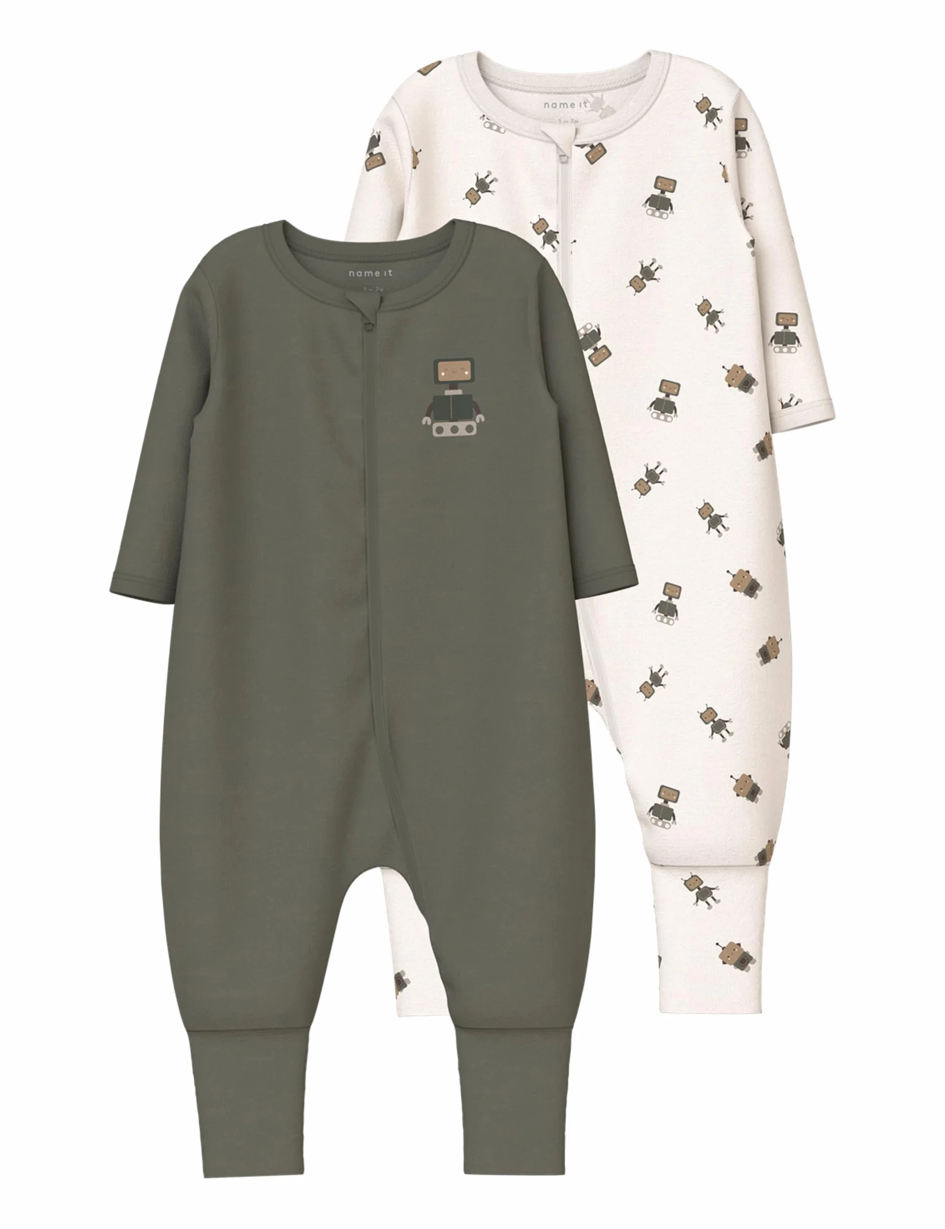 NAME IT Nbmnightsuit 2P Zip Ff Robot Noos, Jet Stream, 104