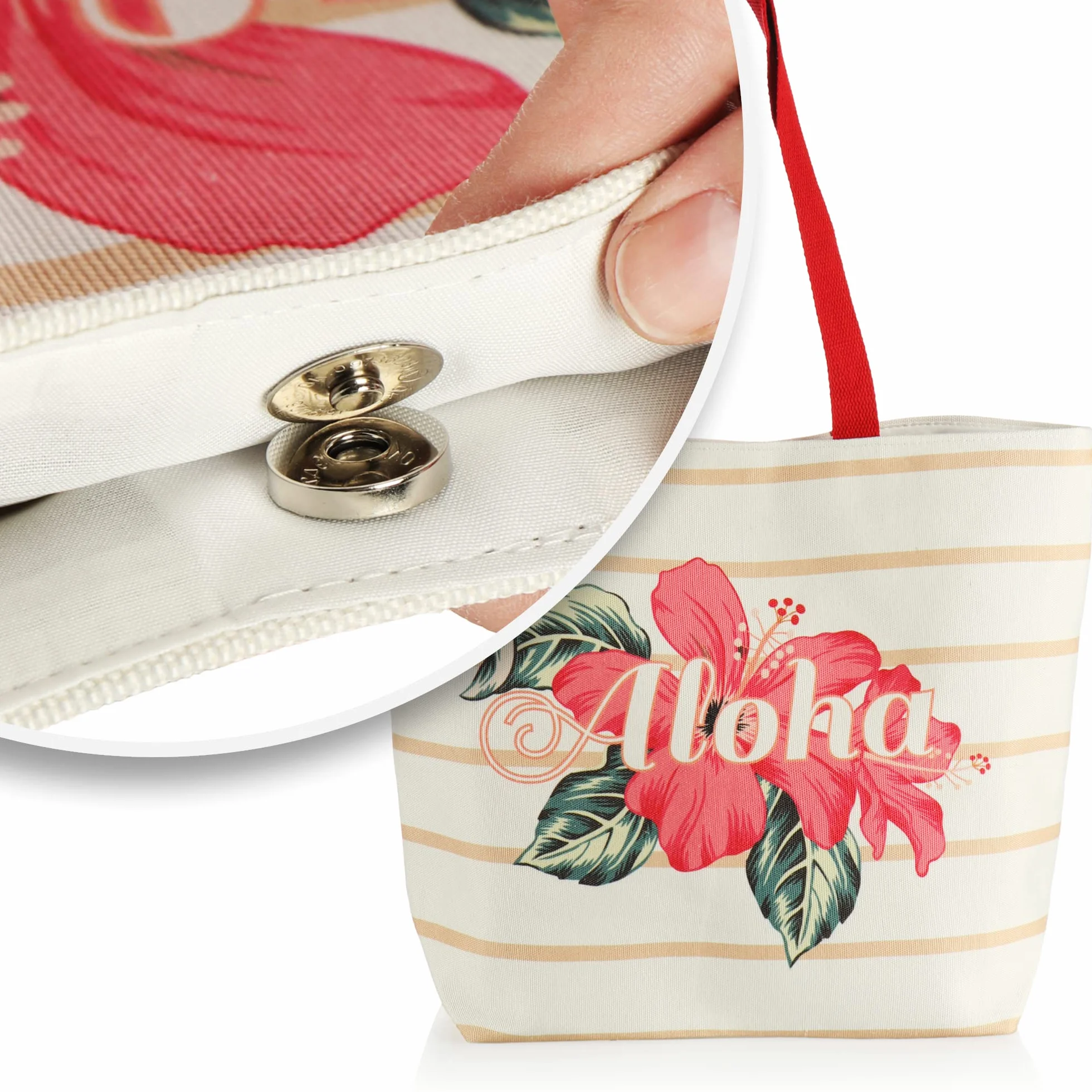 com-four® Duza torba plazowa - torba na akcesoria kapielowe - damski shopper - model na ramie do basenu i wakacyjnych wyjazdów