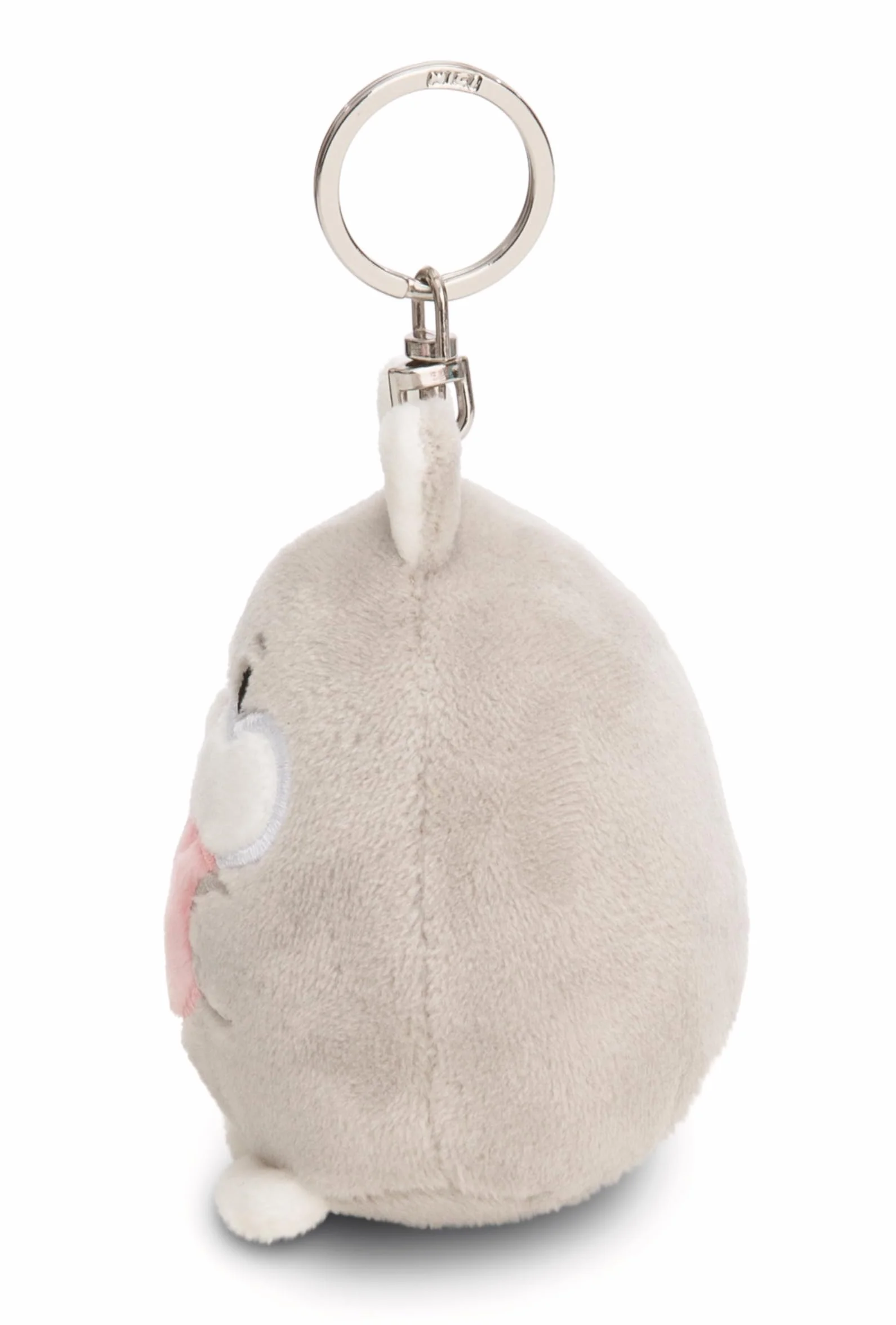 NICI Brelok Chill-NICI królik z sercem 8 cm szary – maskotka z brelokiem do kluczy lub torby | 61754