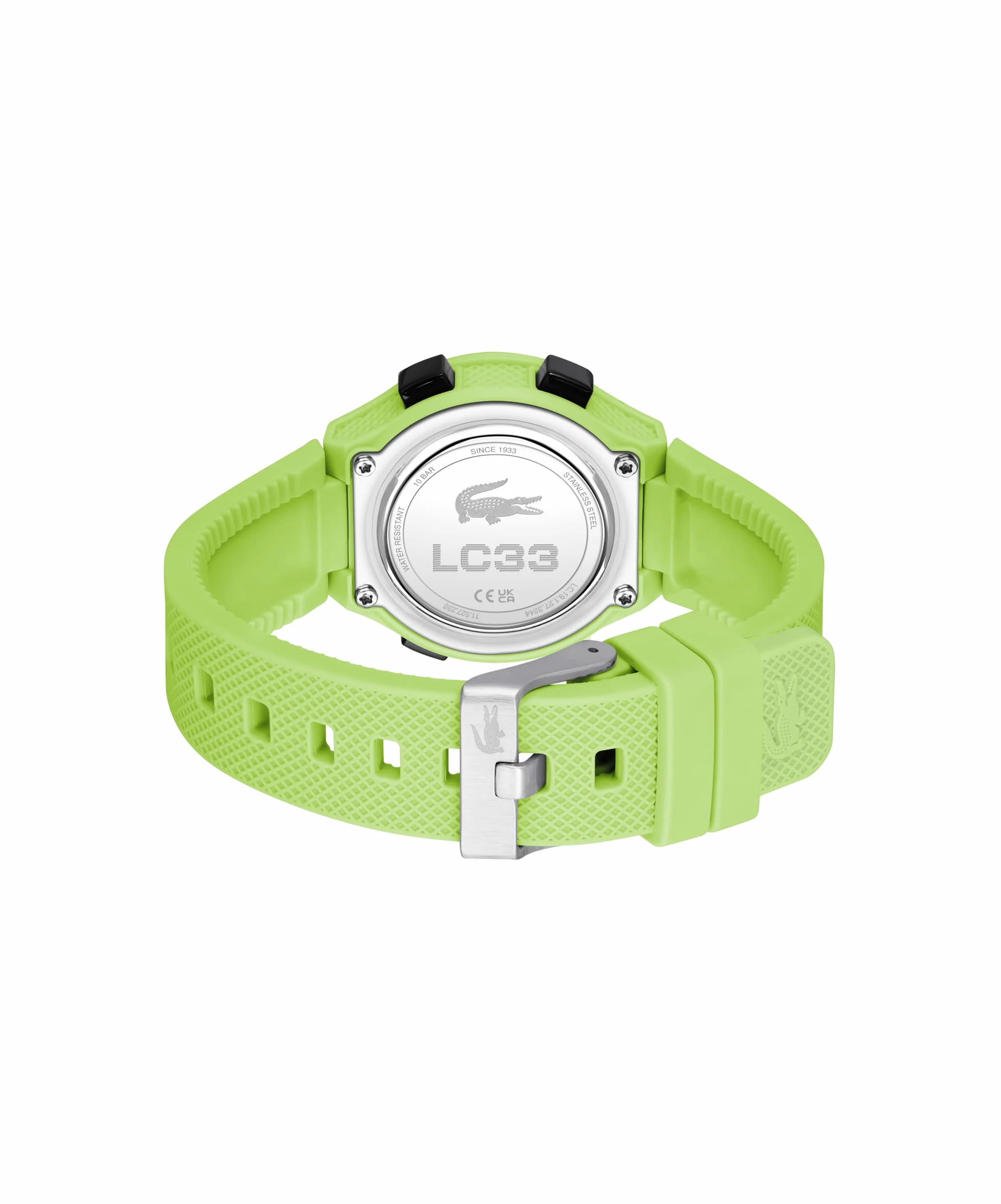 Lacoste Zegarek cyfrowy dla dzieci kolekcja LC33 z zieloną silikonową bransoletką - 2030067