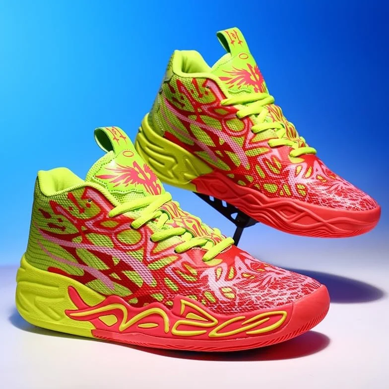 Bolognifi Męskie buty do koszykówki siatkowe oddychające modne sportowe buty rekreacyjne buty sportowe prezent