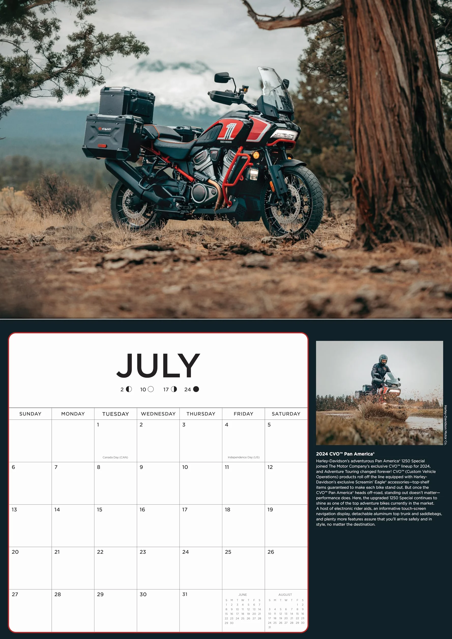 Harley-Davidson 17x12 2025: 16-Month Calendar--September 2024 through December 2025