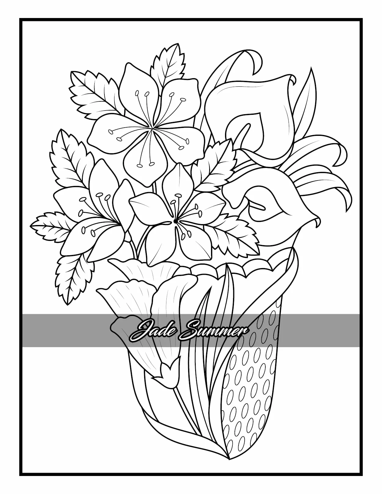 100 Flowers: Adult Coloring Book with Bouquets, Wreaths, Swirls, Patterns, Decorations