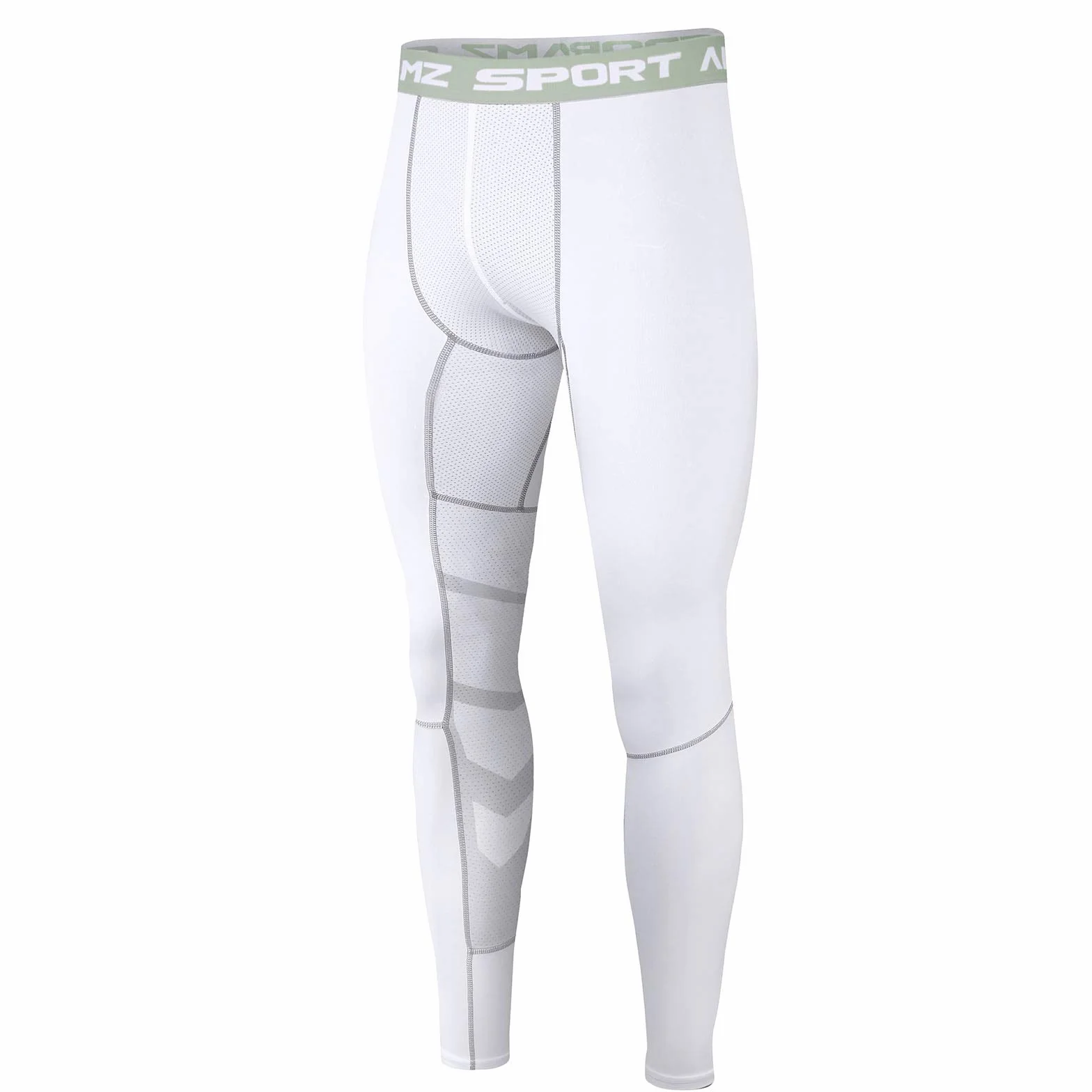 AMZSPORT Męskie spodnie kompresyjne sportowe legginsy do biegania warstwa bazowa spodnie do biegania