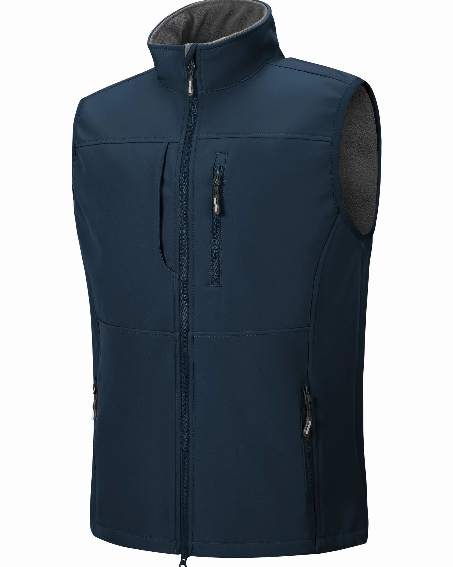 Outdoor Ventures Kamizelka softshellowa, męska, wodoszczelna, wiatroszczelna, bez rękawów, sportowa, wiele kieszeni, ciepła kamizelka golfowa, softshell dla mężczyzn