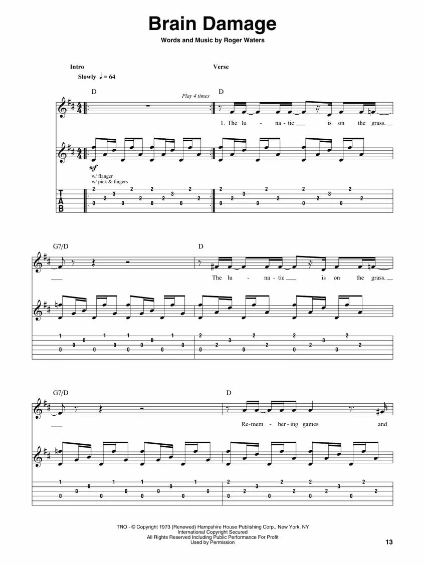 Pink Floyd: Deluxe Guitar Play-Along Volume 11 (Book/Online Audio)