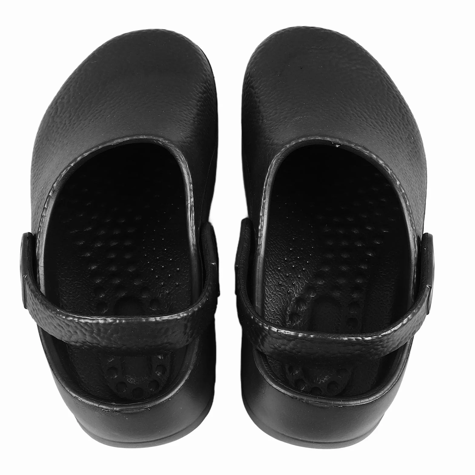 Qcwwy Letnie buty kuchenne, antypoślizgowe, bez pleców, guma EVA, czarne buty robocze dla mężczyzn, oddychające, do kuchni, dla pielęgniarek