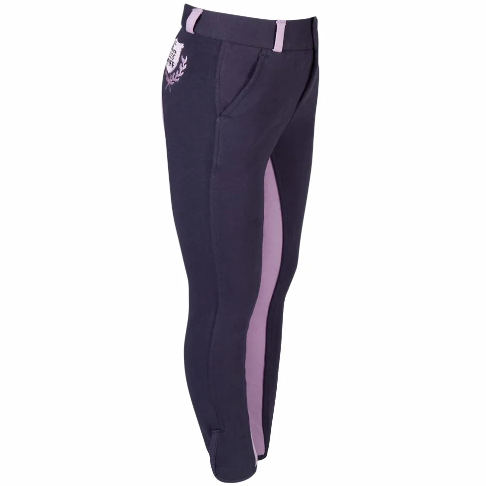 PFIFF Bryczesy dziecięce Elisa, wkładka z materiału, modny dwukolorowy wygląd, super miękkie, 134, Blau (Blue/Purple)