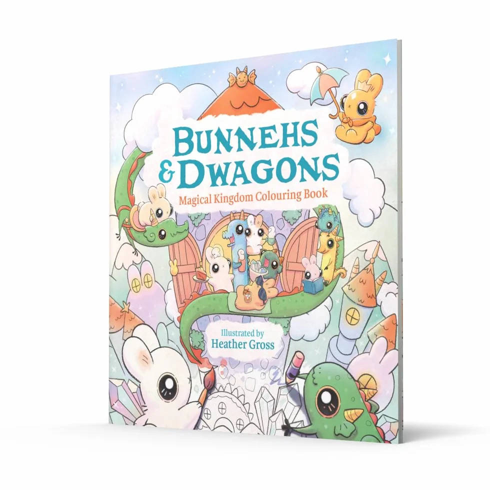 Bunnehs and Dwagons: Magical Kingdoms Cost Colouring: Hygge Colouring In Scenes with Kawaii Characters