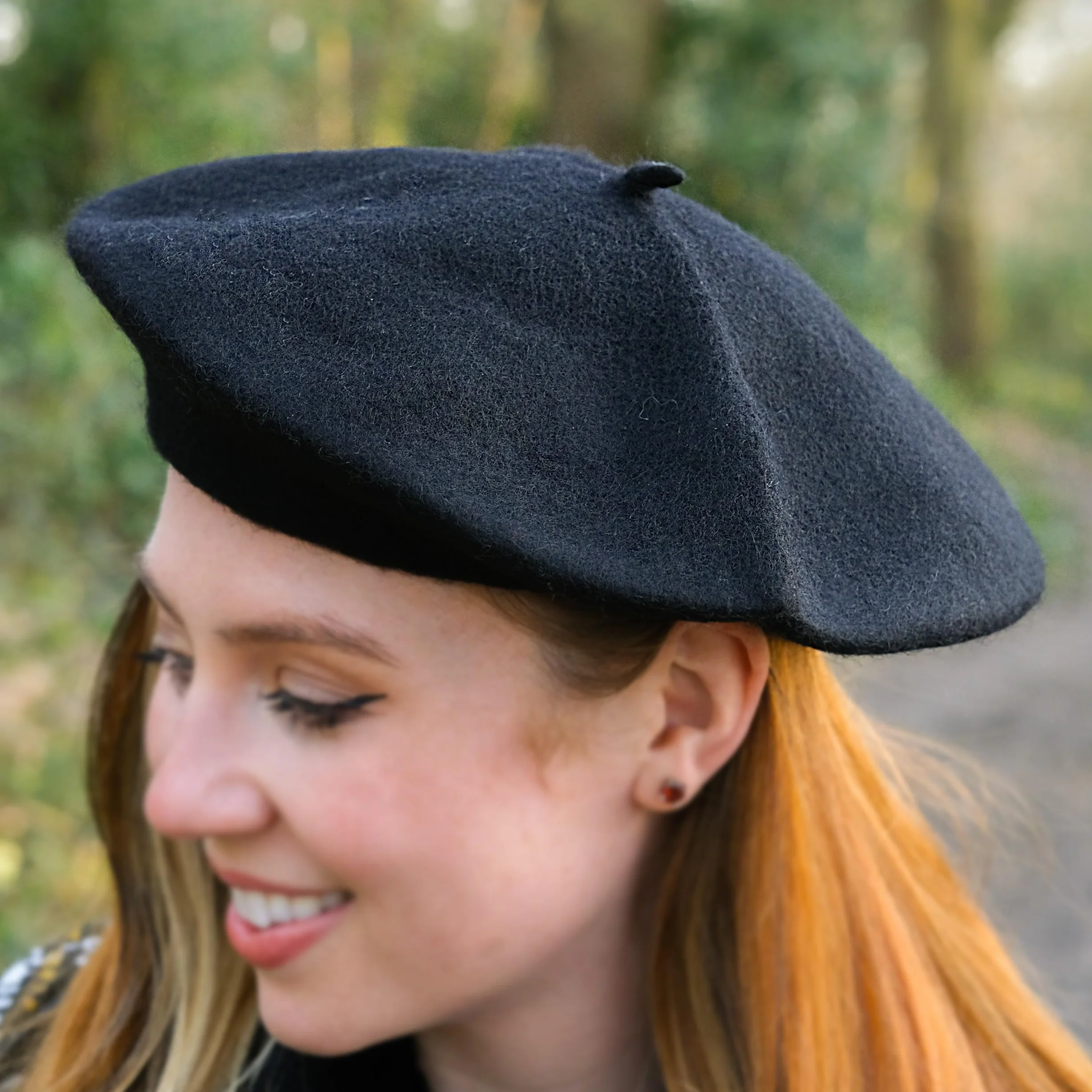 TRIXES Francuski beret kapelusz - fantazyjny kapelusz tematyczny - jeden rozmiar - damski beret gazeciarz czapka francuska czapka wełniana klasyczna jesień wiosna zima kapelusze - vintage francuski