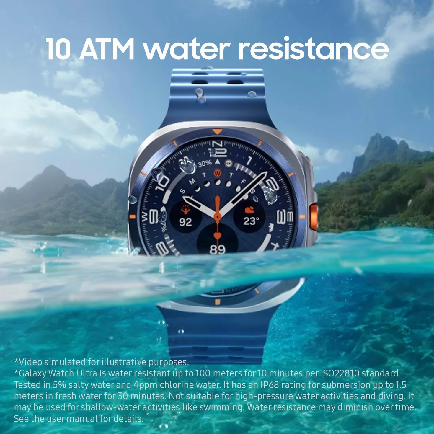 Samsung Galaxy Watch Ultra Smartwatch - wersja 2025, 47 mm, szary tytanowy, LTE (wersja CAD i) - trwała tytanowa obudowa, konstrukcja poduszki, szybki przycisk, monitorowanie zdrowia oparte