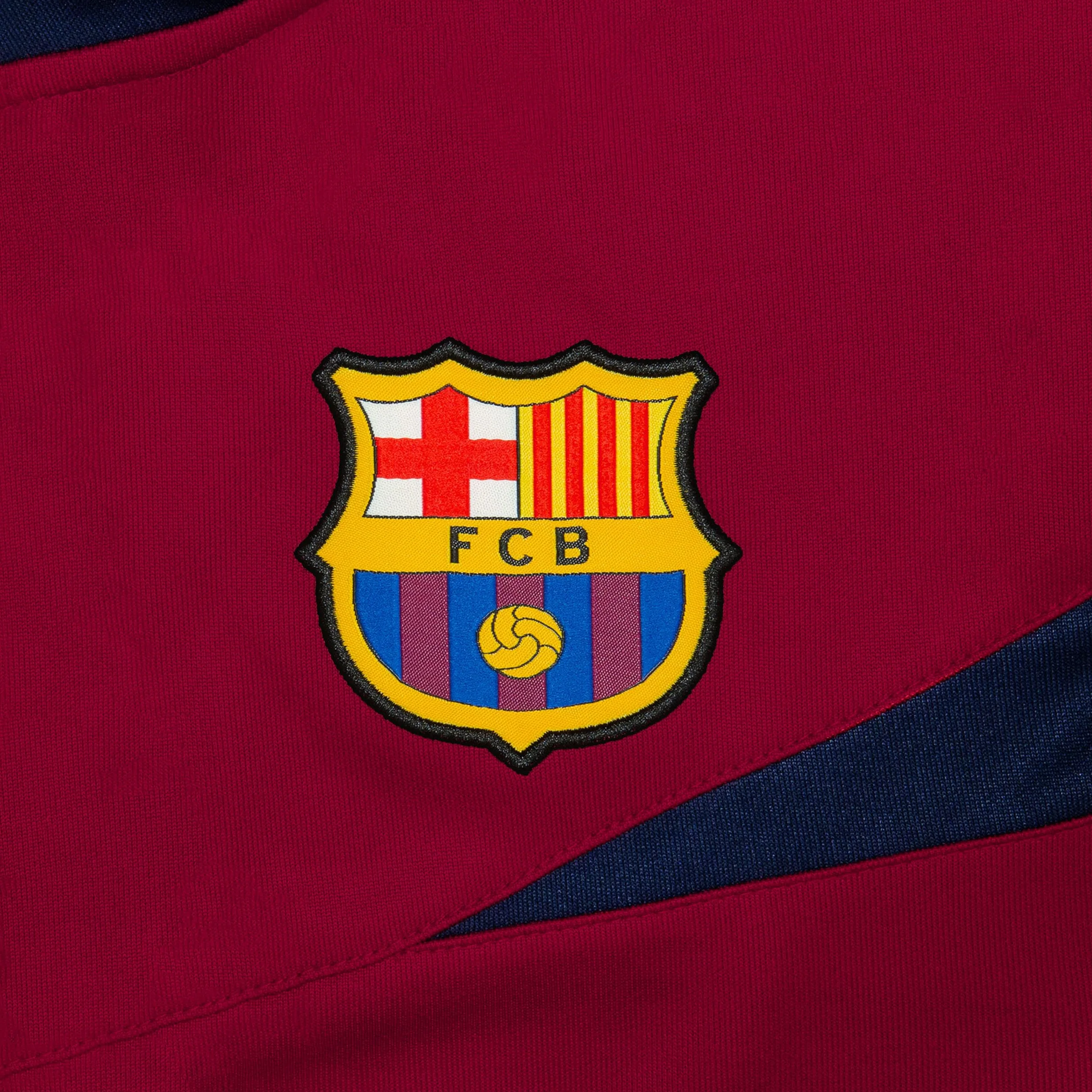 Icon Sports Męska kurtka treningowa Fc Barcelona na zamek błyskawiczny, czerwona, S