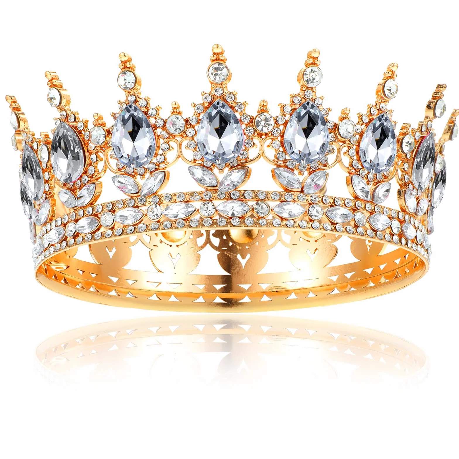 1 sztuka korona dla panny młodej, diadem księżniczki, kryształowa tiara, diadem księżniczki, stras, opaska na czoło, na wesele, tiary, błyszczące diadem, ozdoba do włosów, korona na tort, imprezę