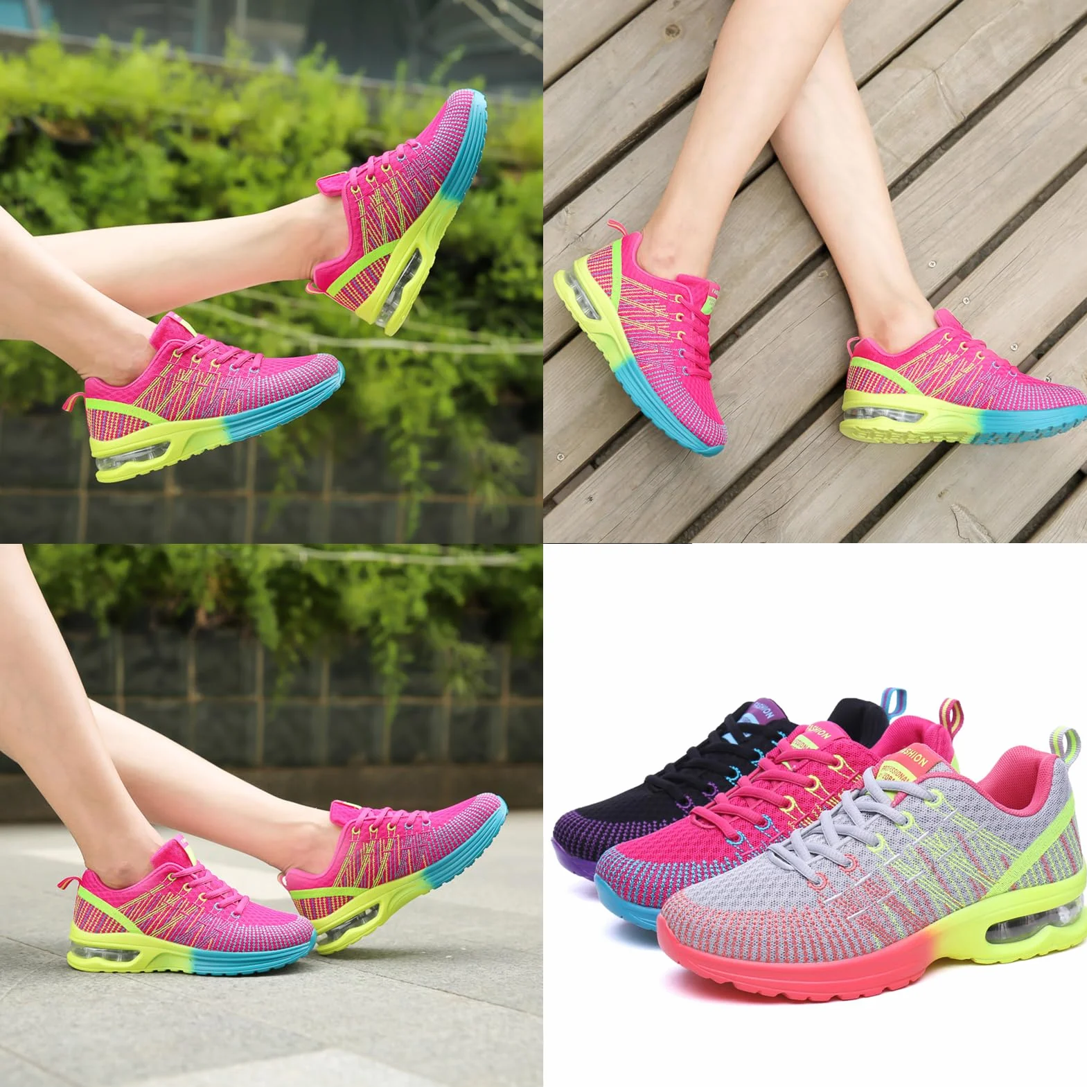 Hitmars Damskie buty do biegania, lekkie buty gimnastyczne, oddychające, szerokie dopasowanie, trampki, sportowe, damskie buty do chodzenia, poduszka powietrzna, buty do joggingu, na co dzień, rozmiar