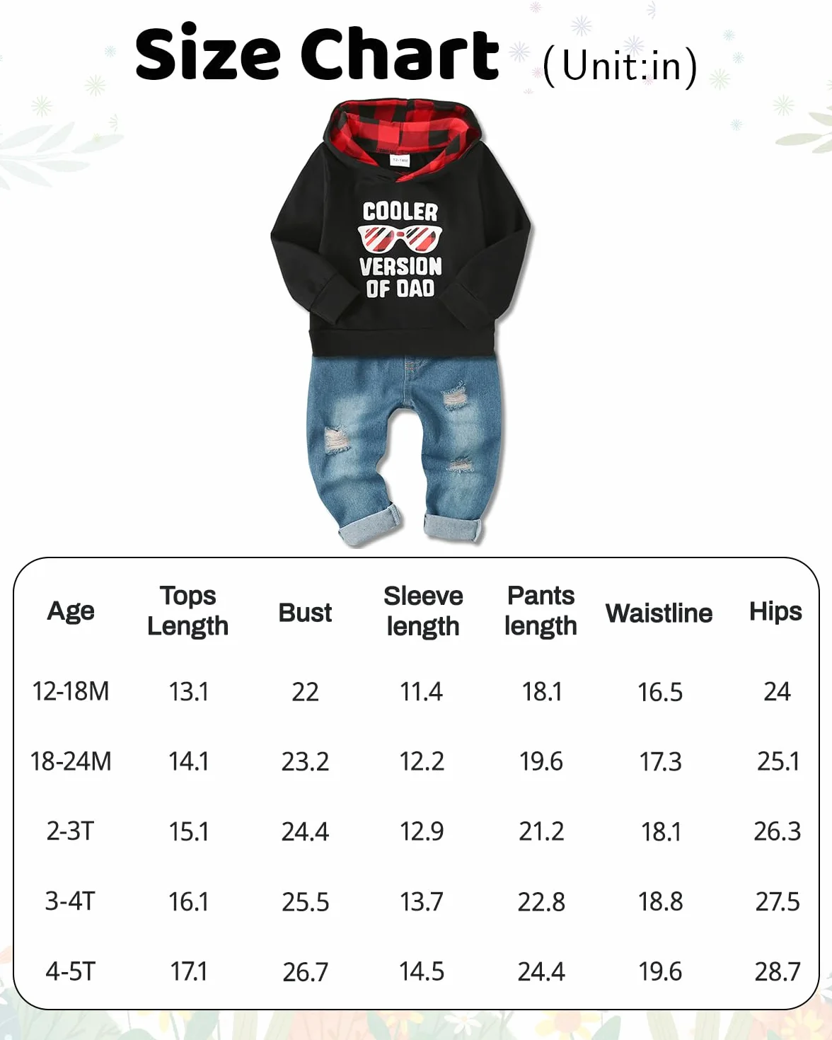 Ubrania dla chłopców maluch chłopcy strój 1-6T niemowlę nadruk litery bluza moda bluza z kapturem z długim rękawem topy podarte dżinsy zestaw 2 szt