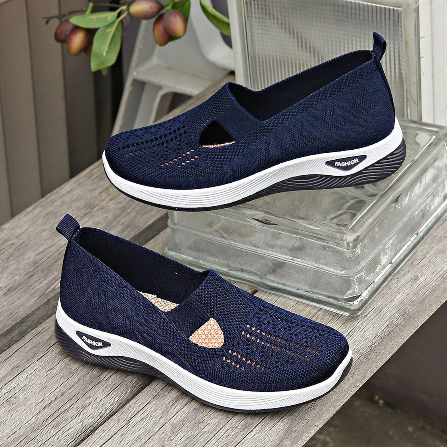 Damskie ortopedyczne buty wsuwane, buty sportowe, oddychające, lekkie, z siateczki, szerokość H, buty sportowe, wygodne, ergonomiczne, miękkie wkładki, buty do chodzenia, buty letnie, buty rekreacyjne