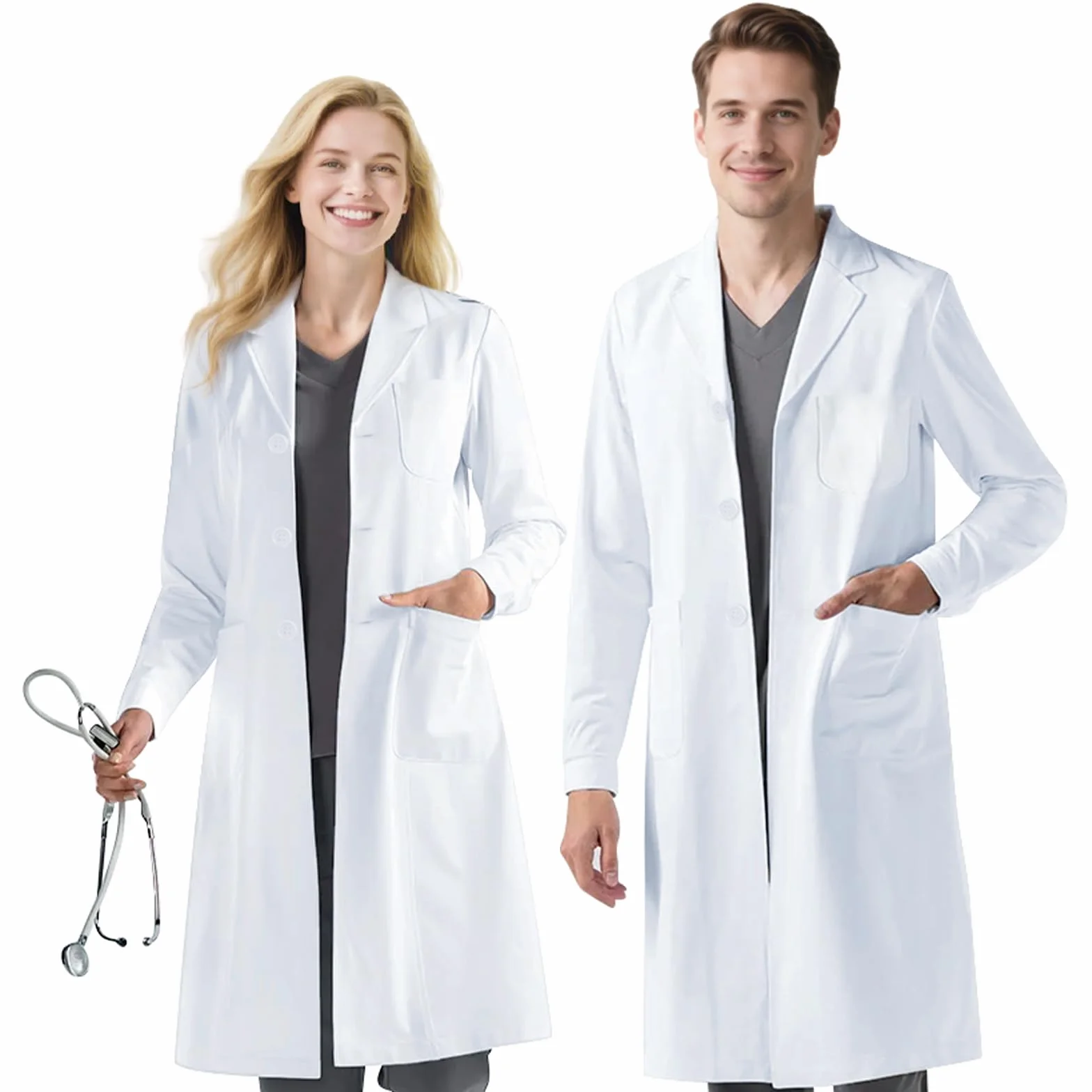 Płaszcz laboratoryjny unisex biały bawełniany poliestrowy płaszcz medyczny naukowy fartuch laboratoryjny chemia laboratorium jedzenie płaszcz odzież