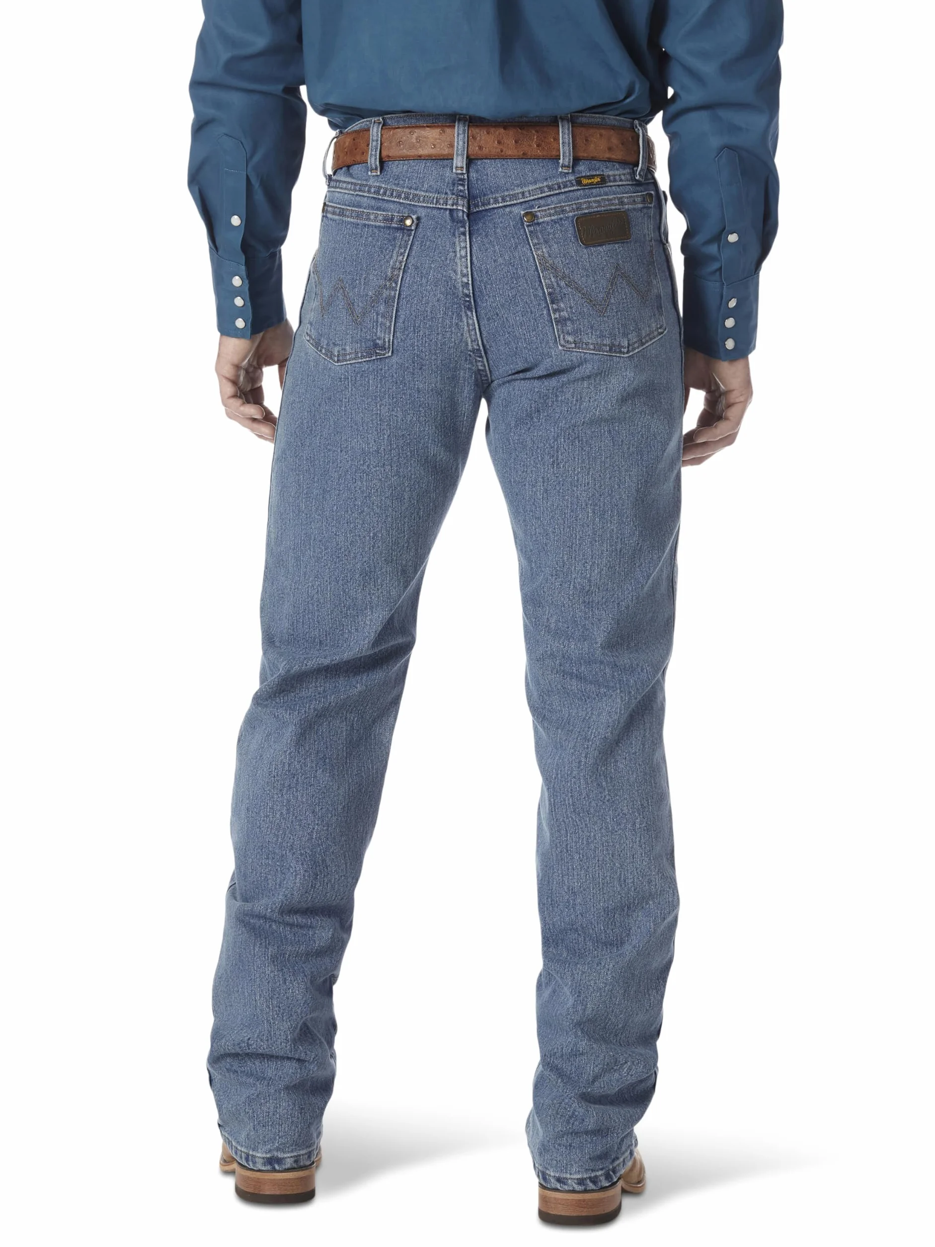 Wrangler Mężczyźni Premium Performance Cowboy Cut Regular Jean - prosty, Wybielacz do kamienia, Medium, 47 inches, 32 inches
