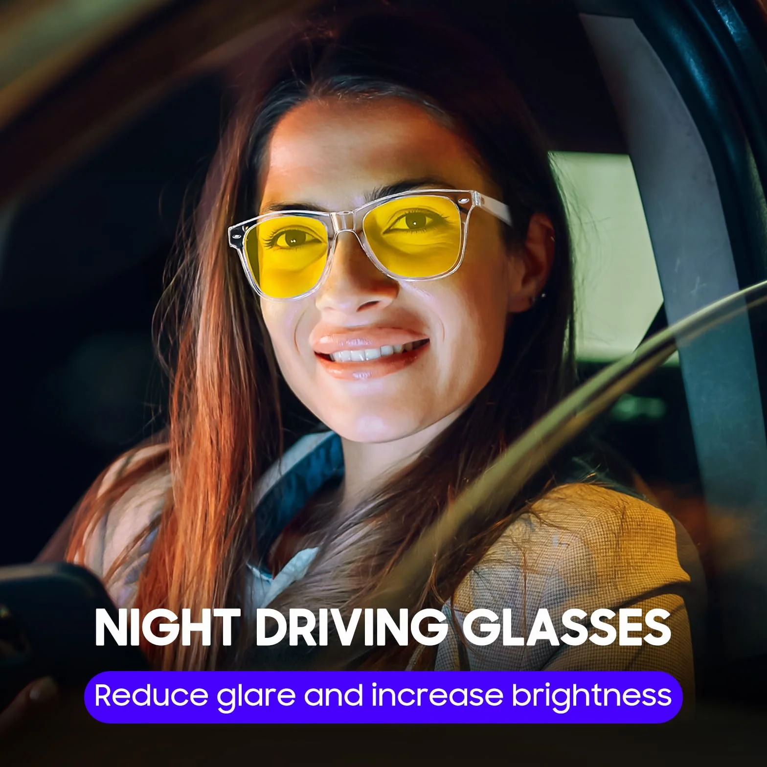 okulary przeciwsłoneczne do jazdy nocą z polaryzacją - Okulary przeciwsłoneczne z powłoką antyrefleksyjną do jazdy nocą żółte okulary przeciwsłoneczne dla mężczyzn i kobiet
