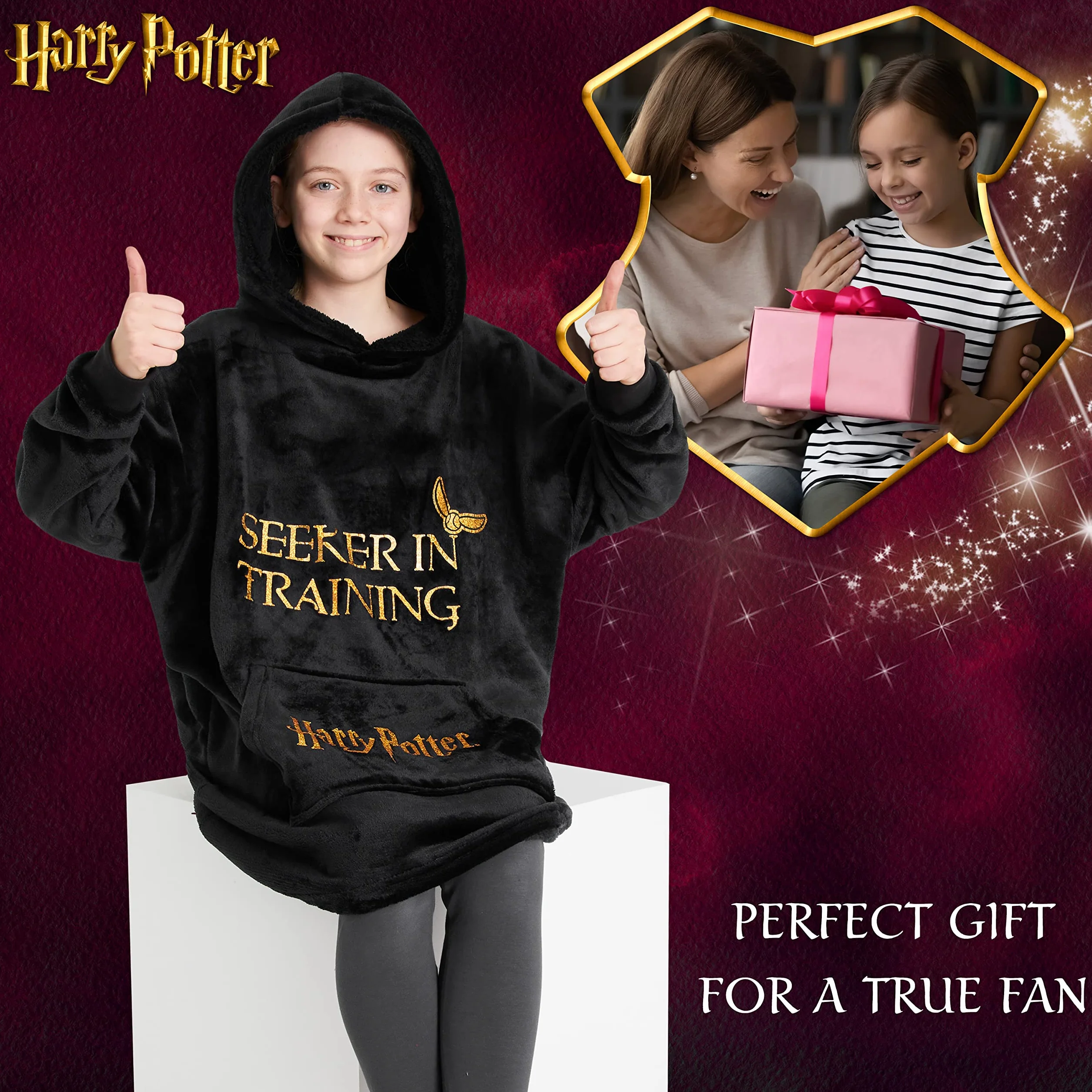 Harry Potter Bluza polarowa dziewczęca, bluza szlafrok, koc dla dziewczynek