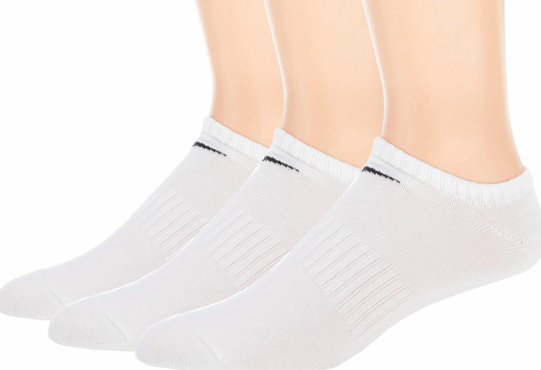 Nike Mężczyźni Value No Show Skarpety, Biały, L