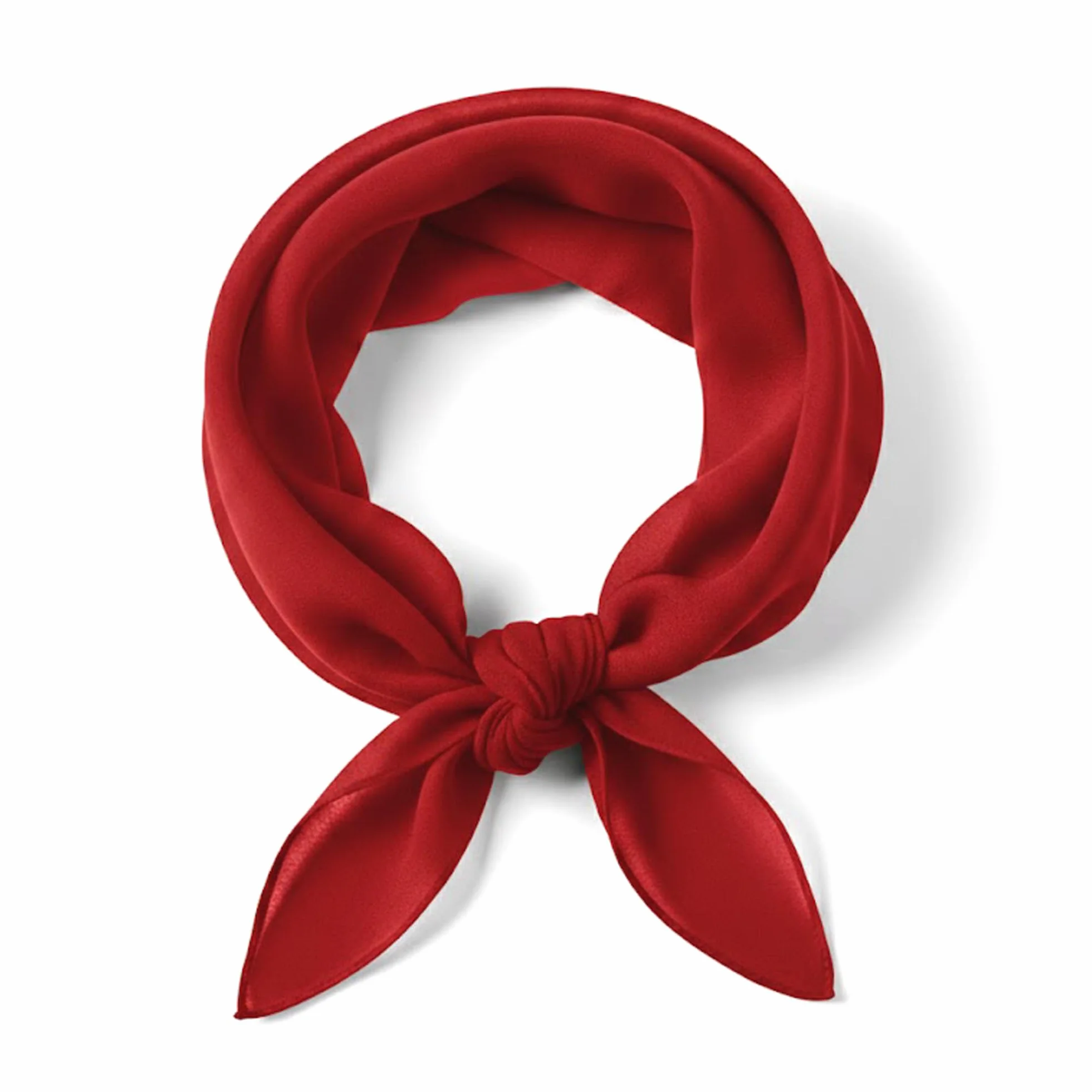 TigerTie Damska chustka szyfonowa w jednolitym kolorze - chusta na szyję rozmiar 50 cm x 50 cm - Made in Italy