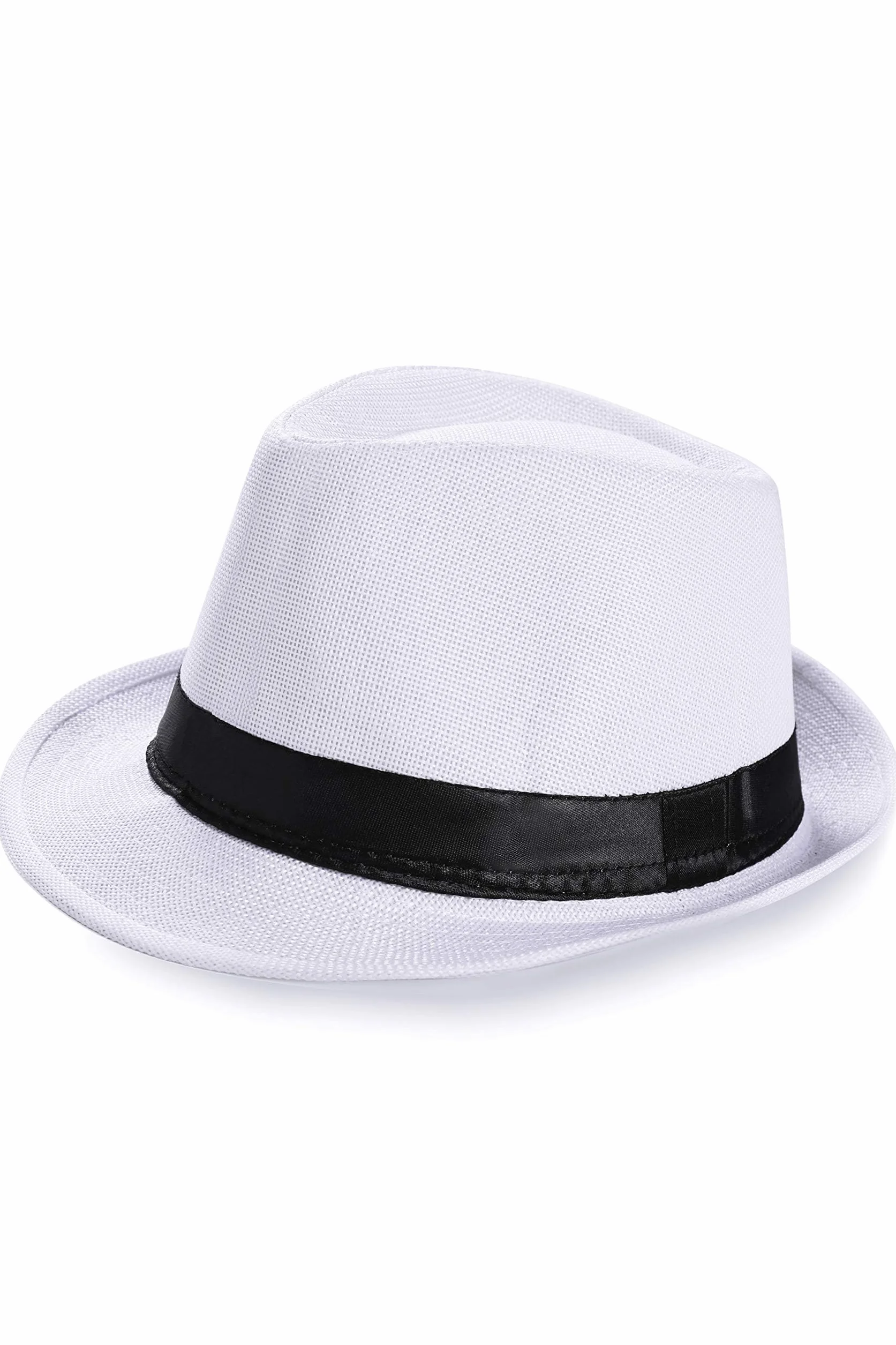 Coucoland Kapelusz Panama Mafia Gangster męski Fedora Trilby Bogart kapelusz męski z lat 38. XX wieku, kostium Gatsby, oryginalny