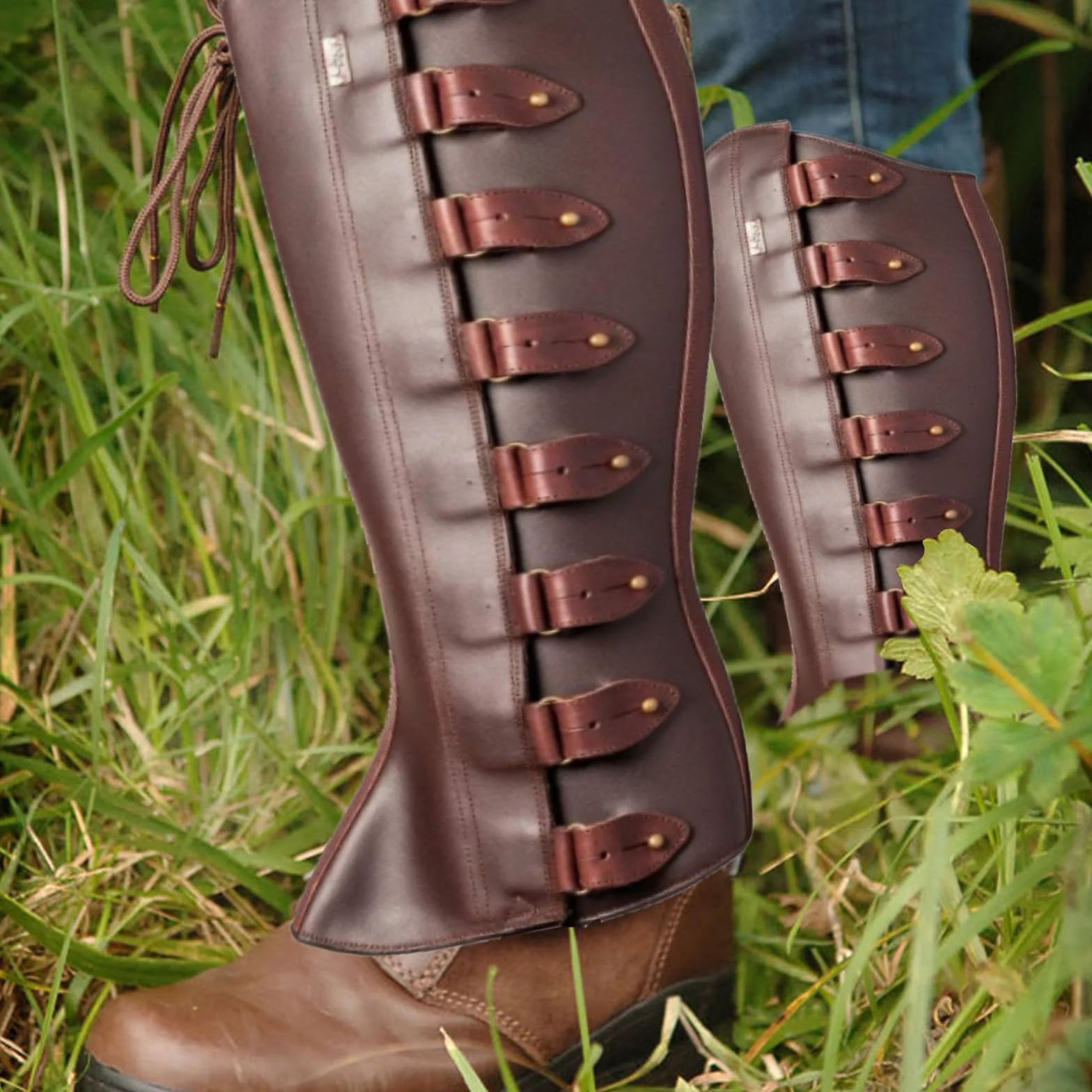 Średniowieczne ochraniacze na buty, sztuczna skóra, getry na kozaki piratów, kostiumy steampunk, cosplay
