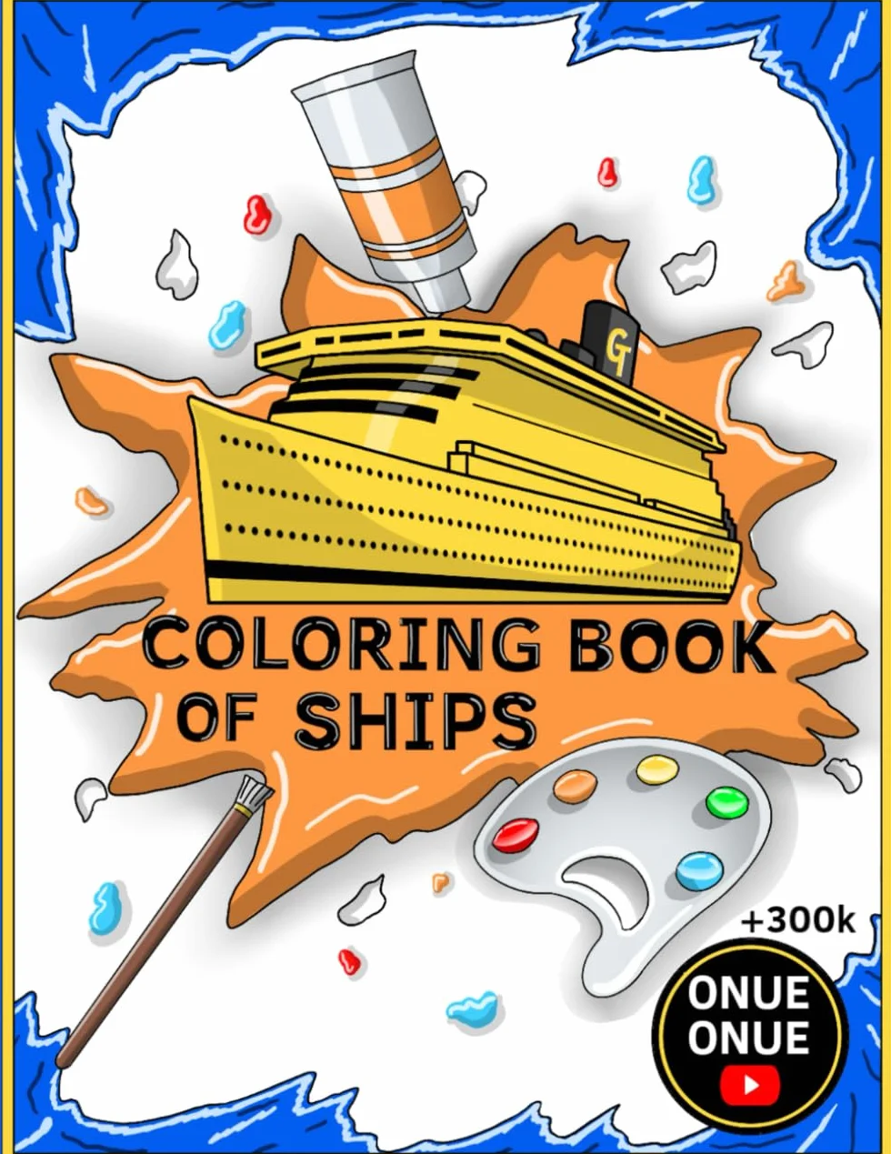 The Best Ship Coloring Book: Color the ship of gold, silver, diamond, and animal ships for children and teenagers (3-14)